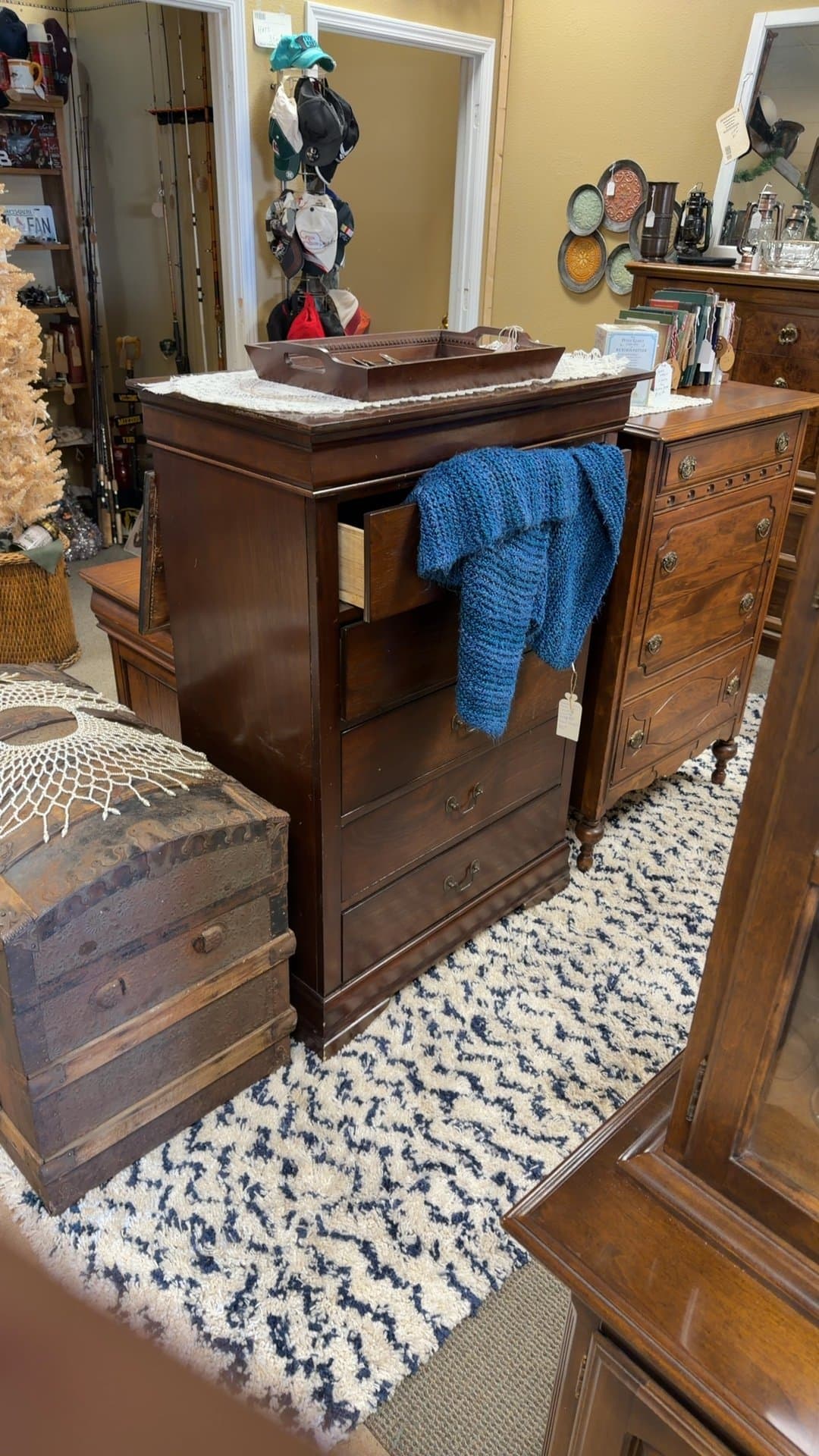 Vintage Wooden Dresser - Image 1