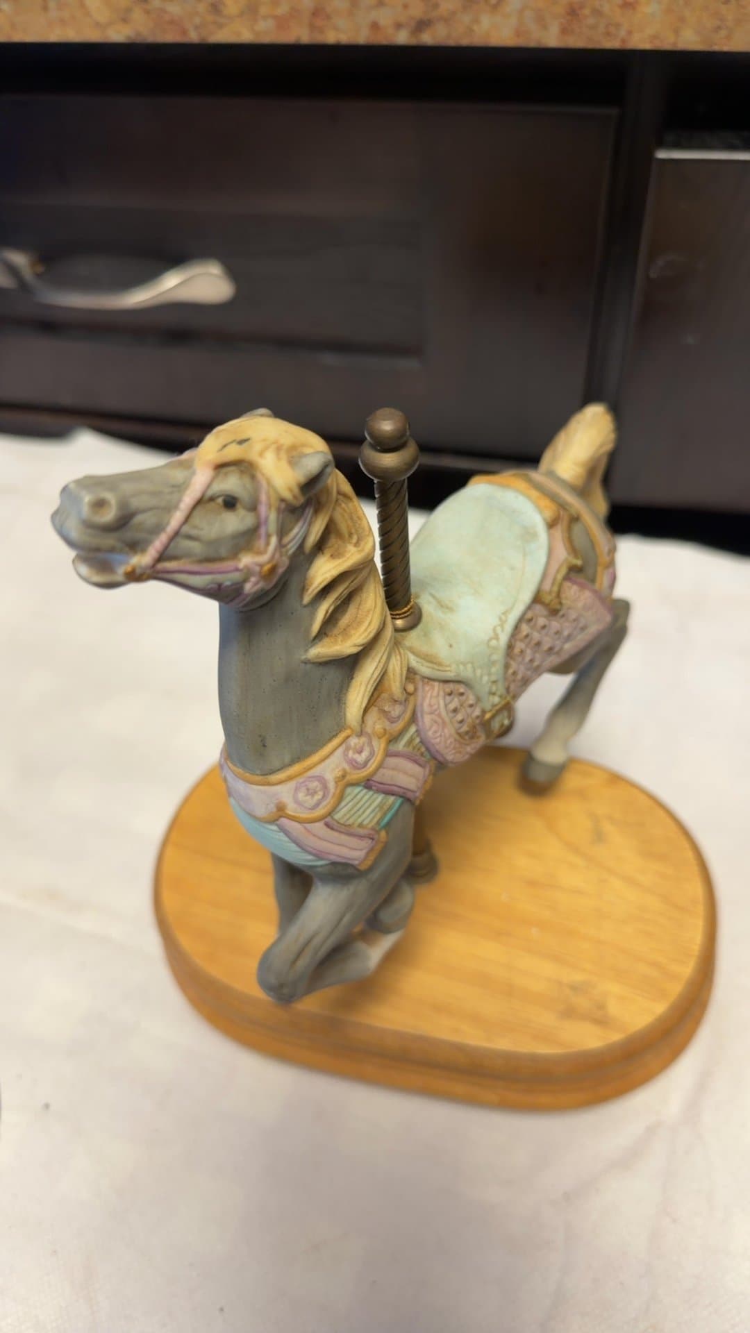 Vintage Carousel Horse Figurine - Image 1