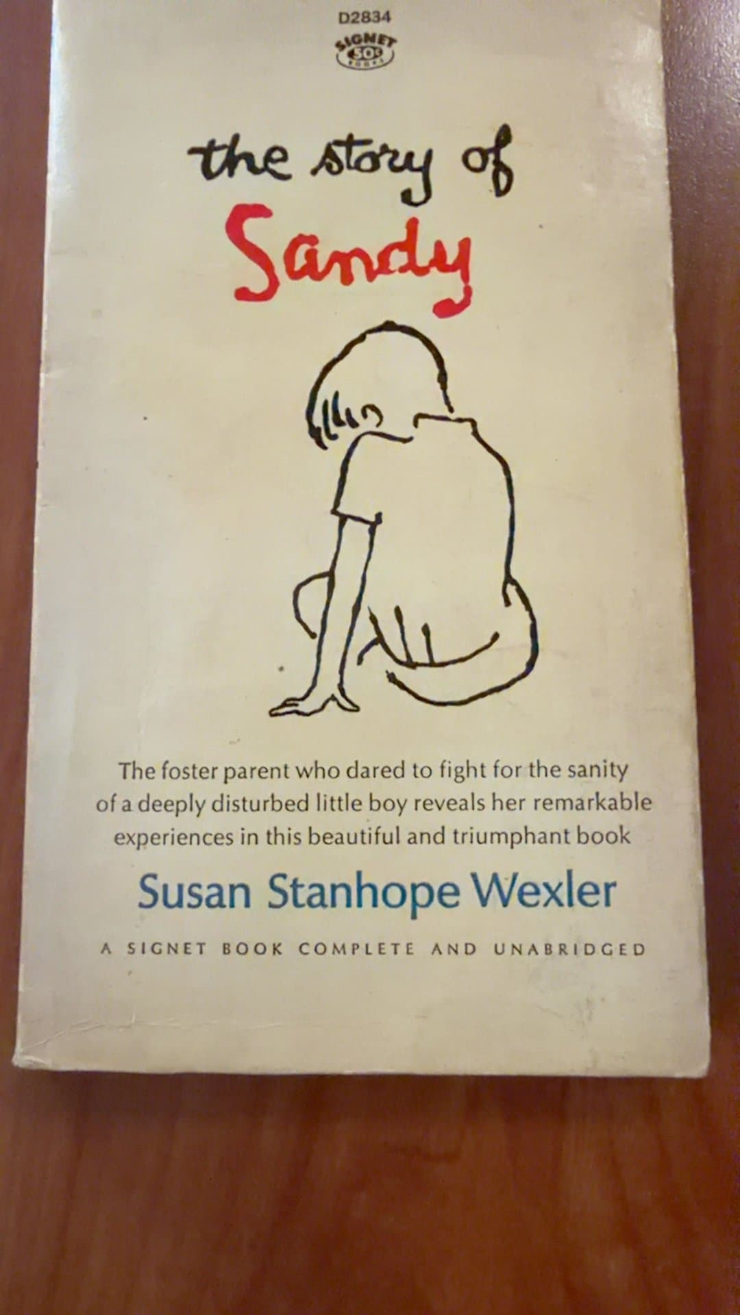 The Story of Sandy by Susan Stanhope Wexler Vintage Signet Paperback Book - Image 1