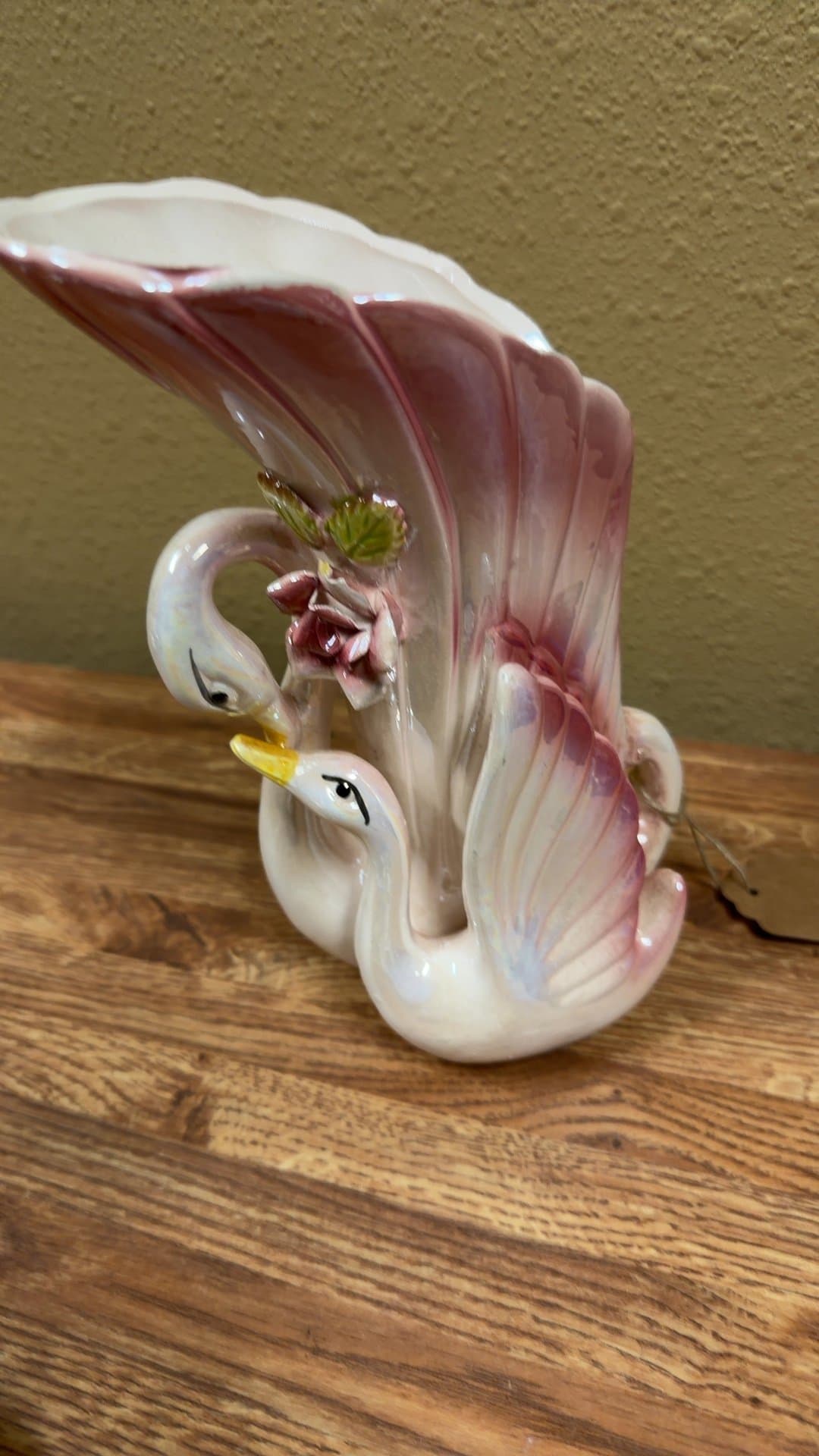 Vintage Ceramic Swan Vase - Image 1
