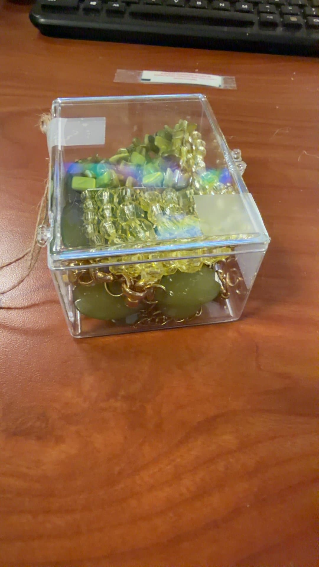 Assorted Bead and Chain Jewelry Set in Clear Box - Image 1