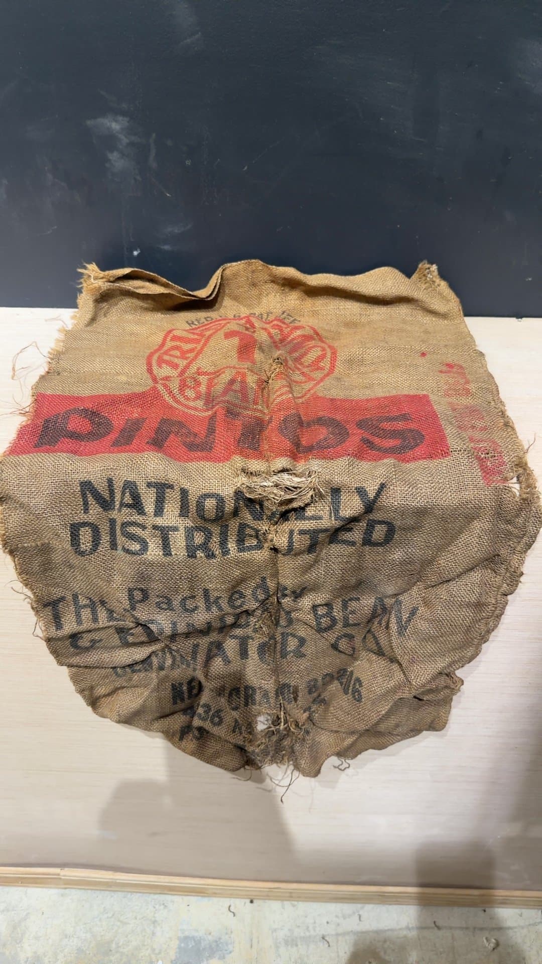 Vintage Triad Brand Pintos Burlap Bean Sack - Image 1