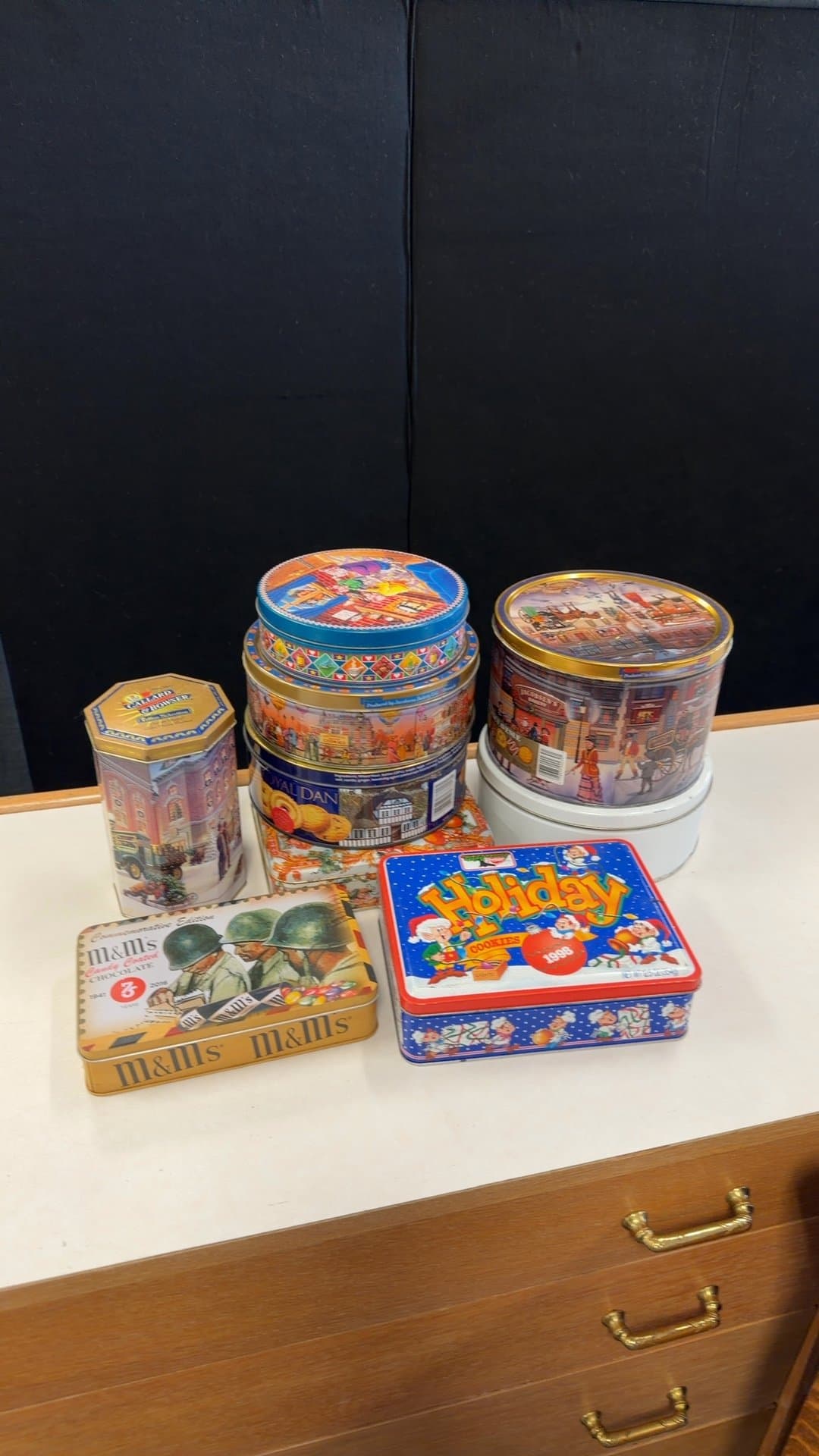 Assorted Vintage Cookie and Candy Tins - Image 1
