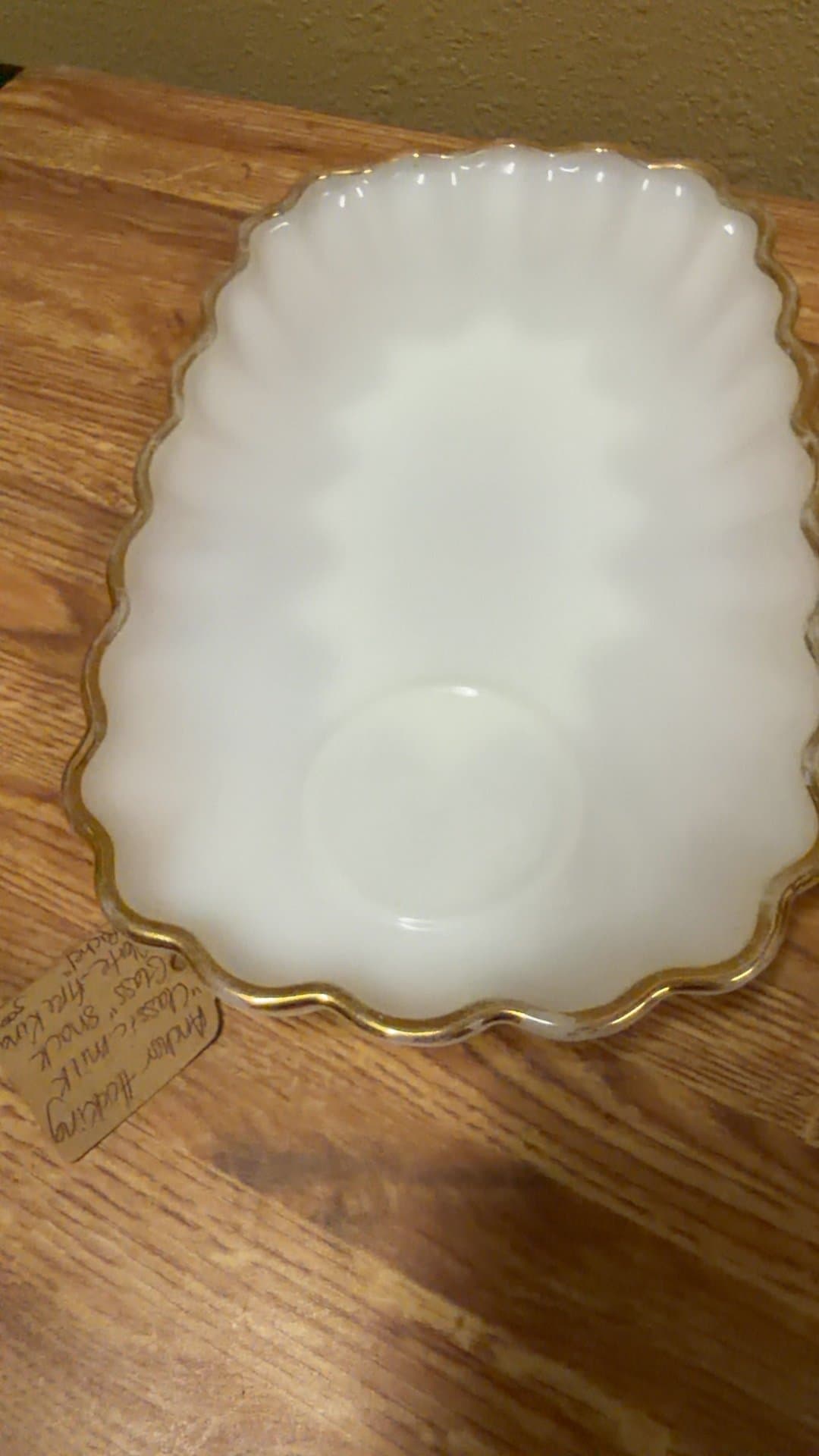 Anchor Hocking Milk Glass Snack Plate - Image 1