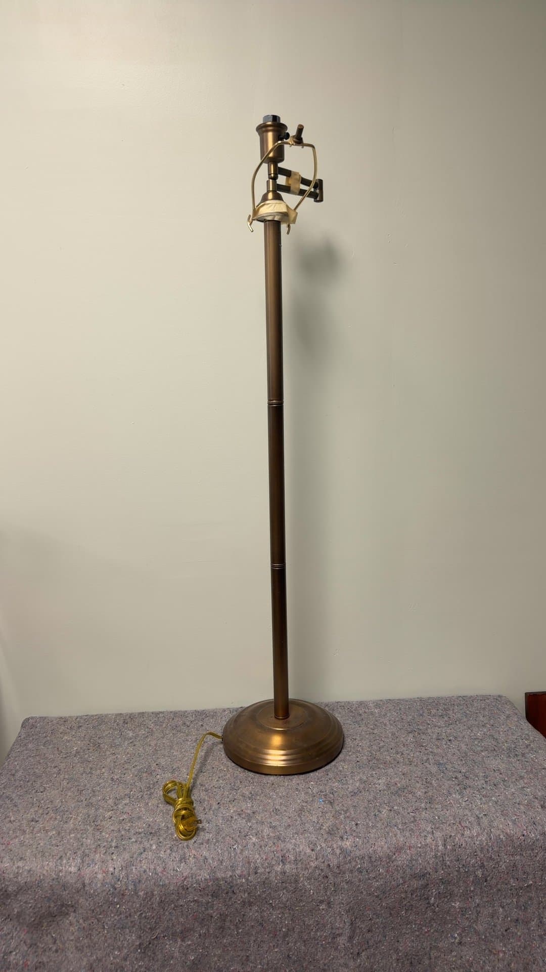 Vintage Brass Floor Lamp Base - Image 1