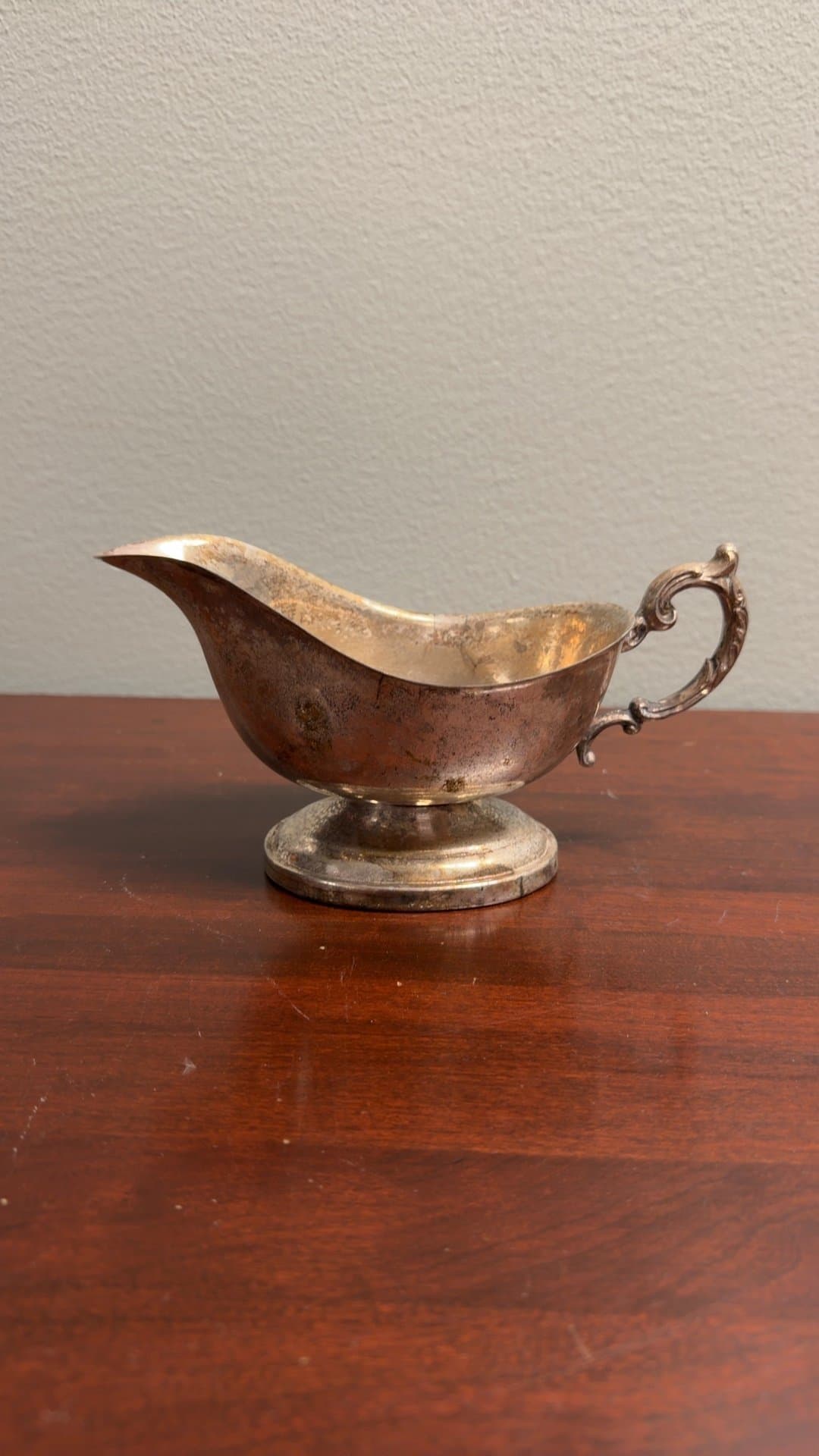 Vintage Silver Plated Gravy Boat - Image 1