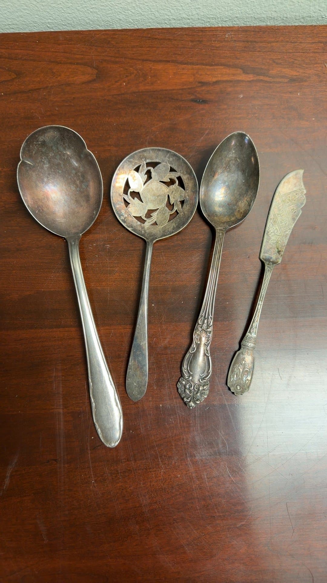 Vintage Silver Plated Serving Utensils Set - Image 1