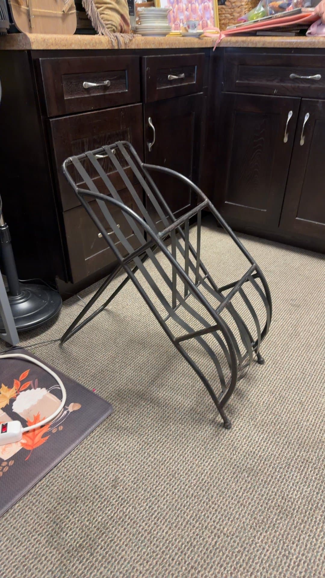 Metal Wrought Iron Magazine Rack - Image 1