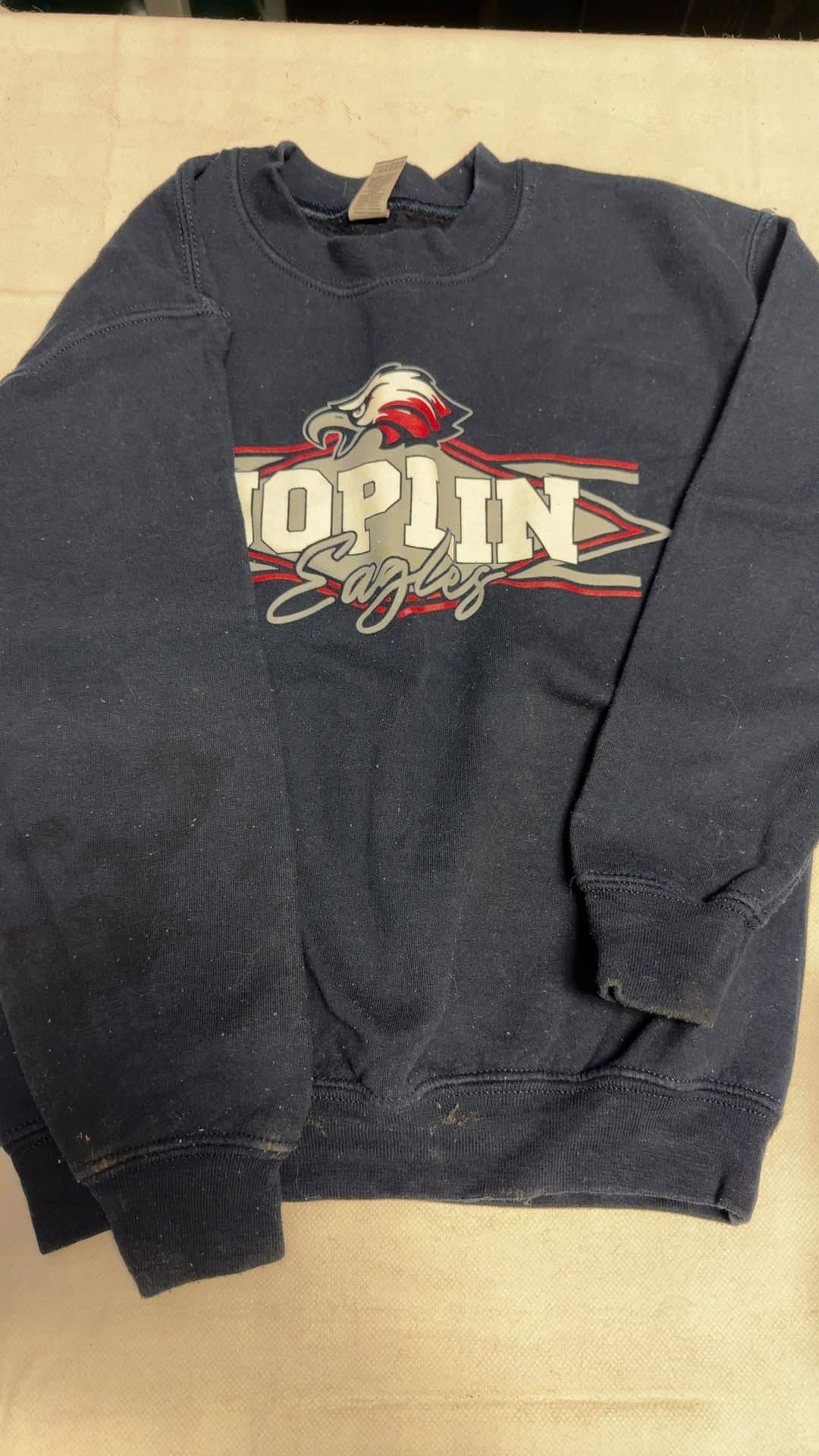 Joplin Eagles Navy Youth Sweatshirt, Size Small - Image 1