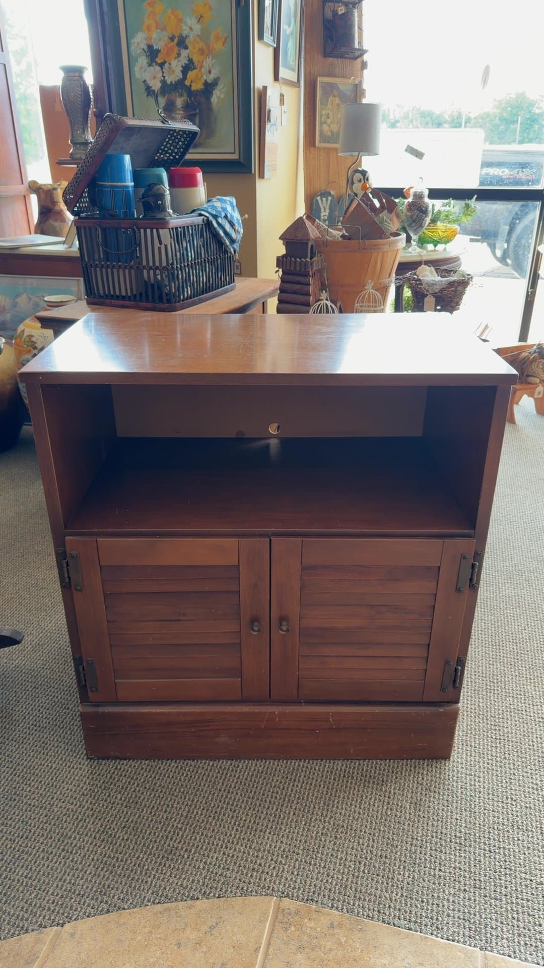 Wooden Cabinet with Shelves and Doors - Image 1