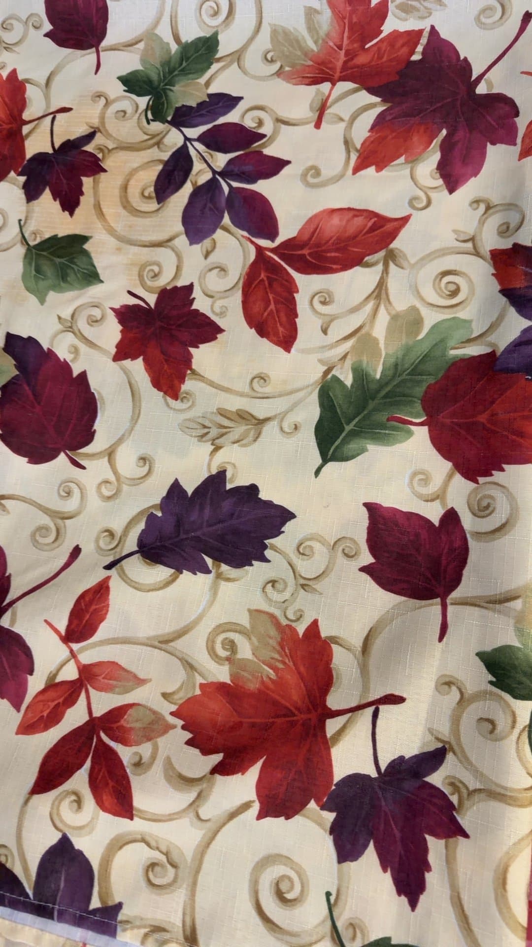 Fall Autumn Leaves Patterned Tablecloth - Image 1