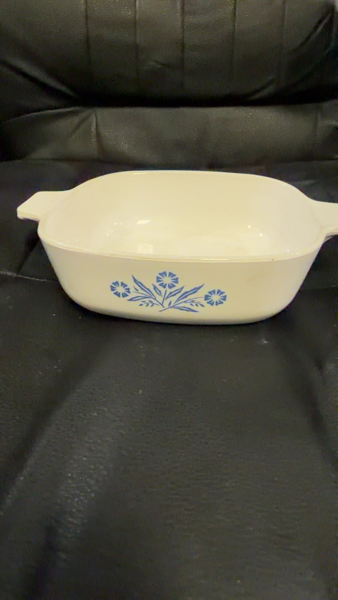Corning Ware Blue Cornflower Casserole Dish - Image 1