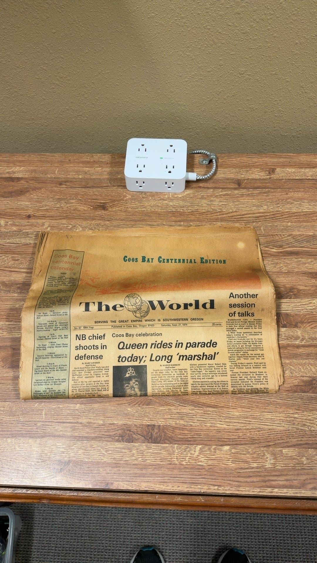 Coos Bay Centennial Edition Newspaper - The World, September 21, 1974 - Image 1