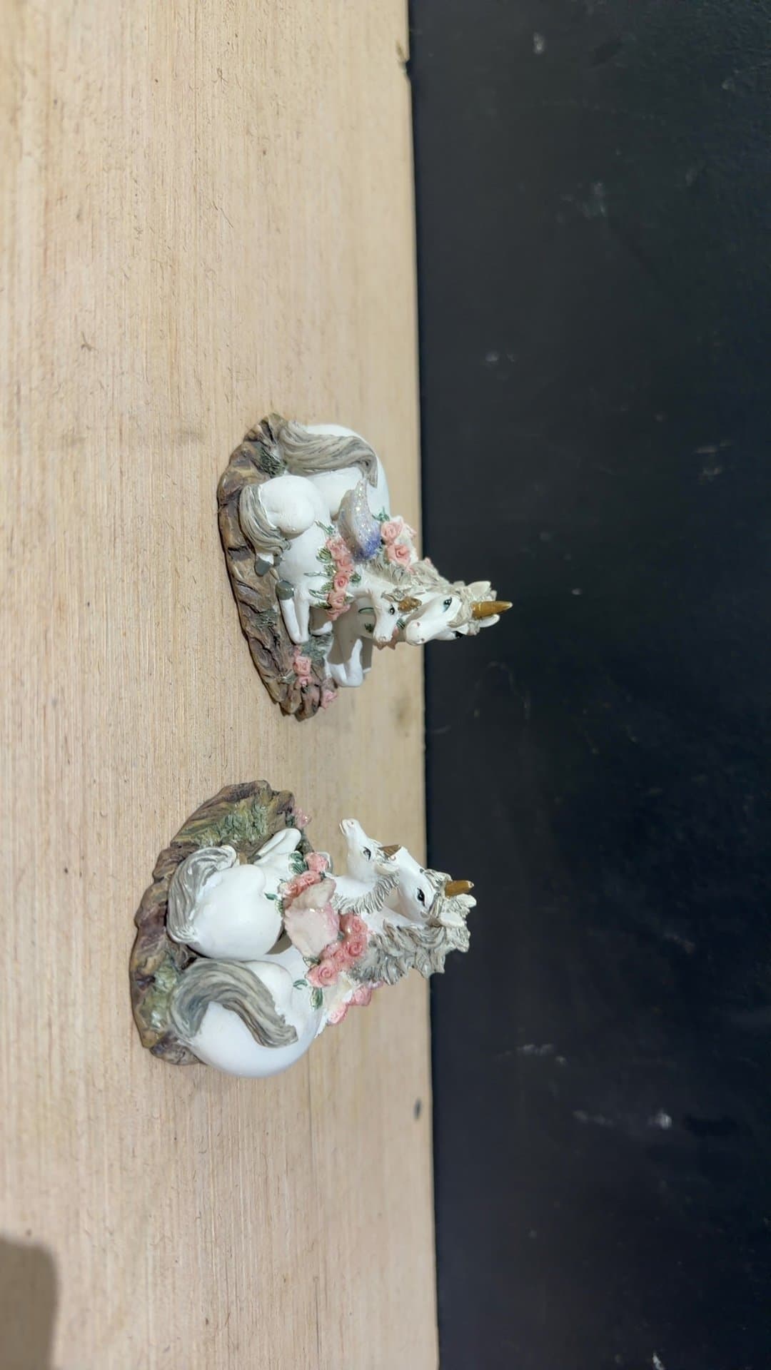 Mother and Baby Unicorn Resin Figurine Set - Image 1
