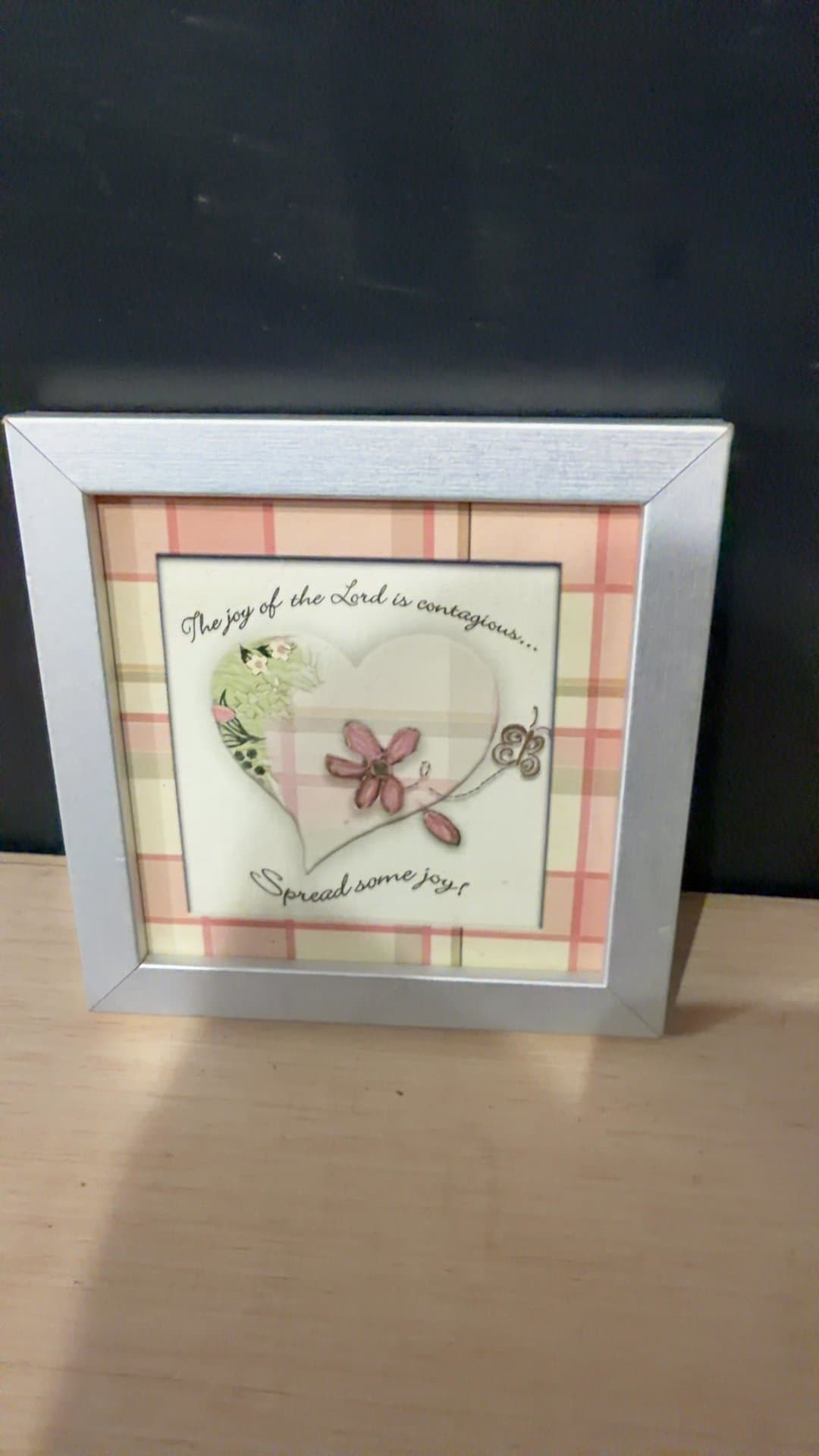 Framed Inspirational Floral Wall and Tabletop Art - Image 1