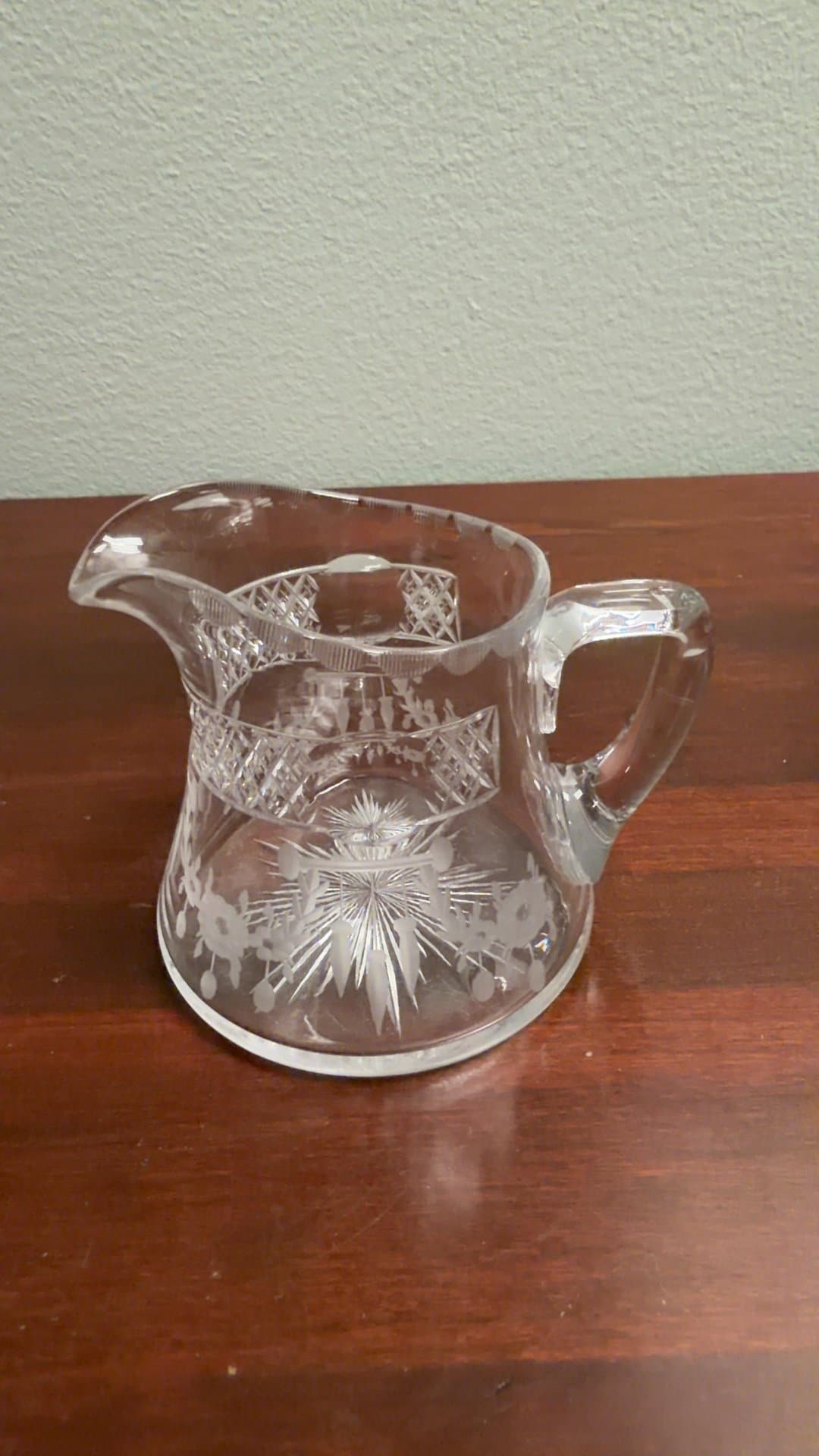 Vintage Cut Glass Jug - Image 1