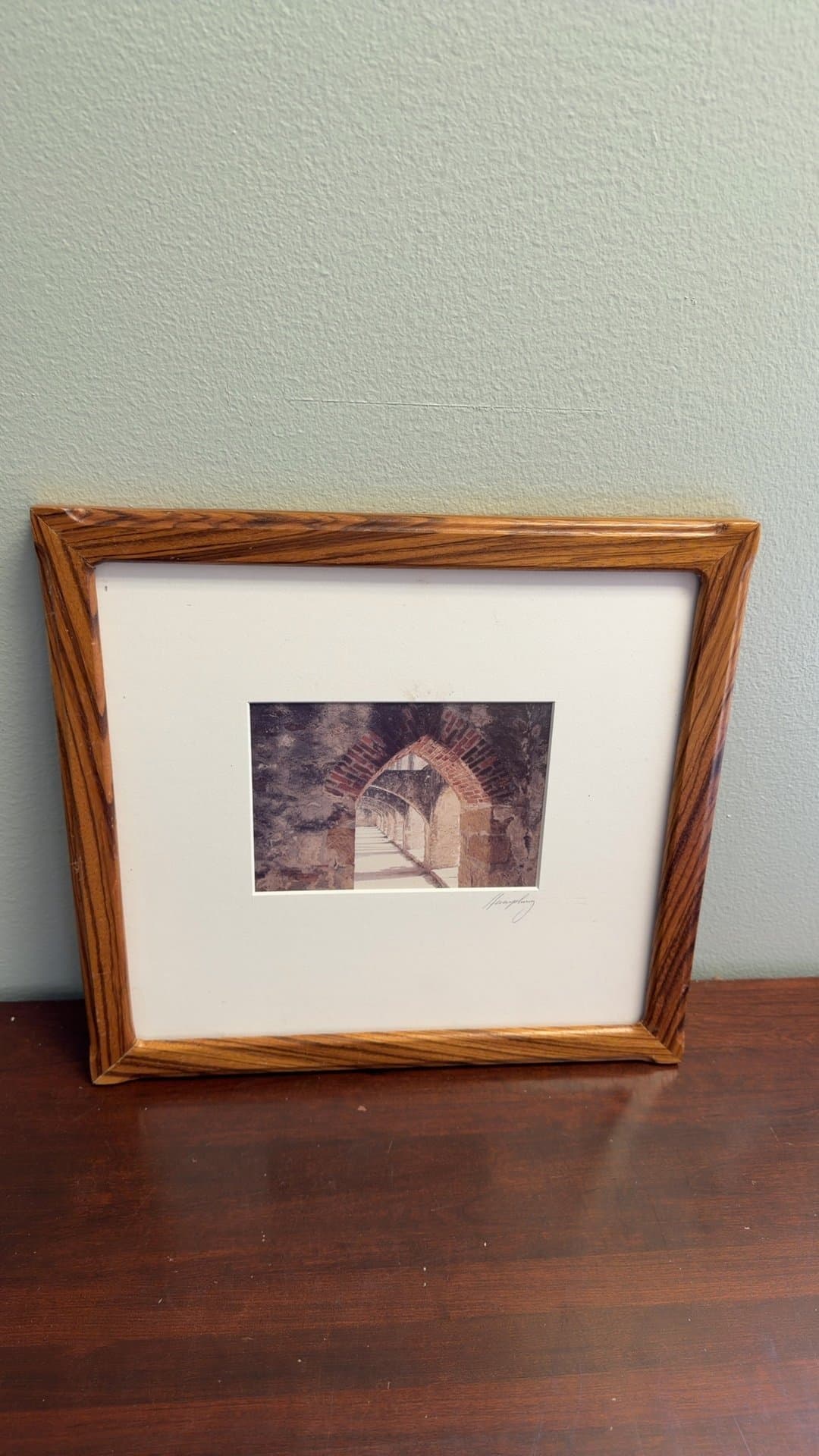 Framed Architectural Print with Wooden Frame - Image 1