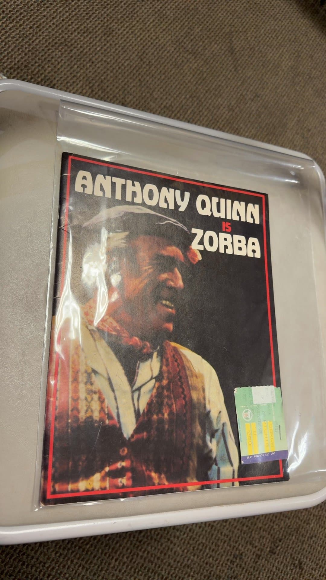Anthony Quinn in Zorba Theatre Program - Image 1