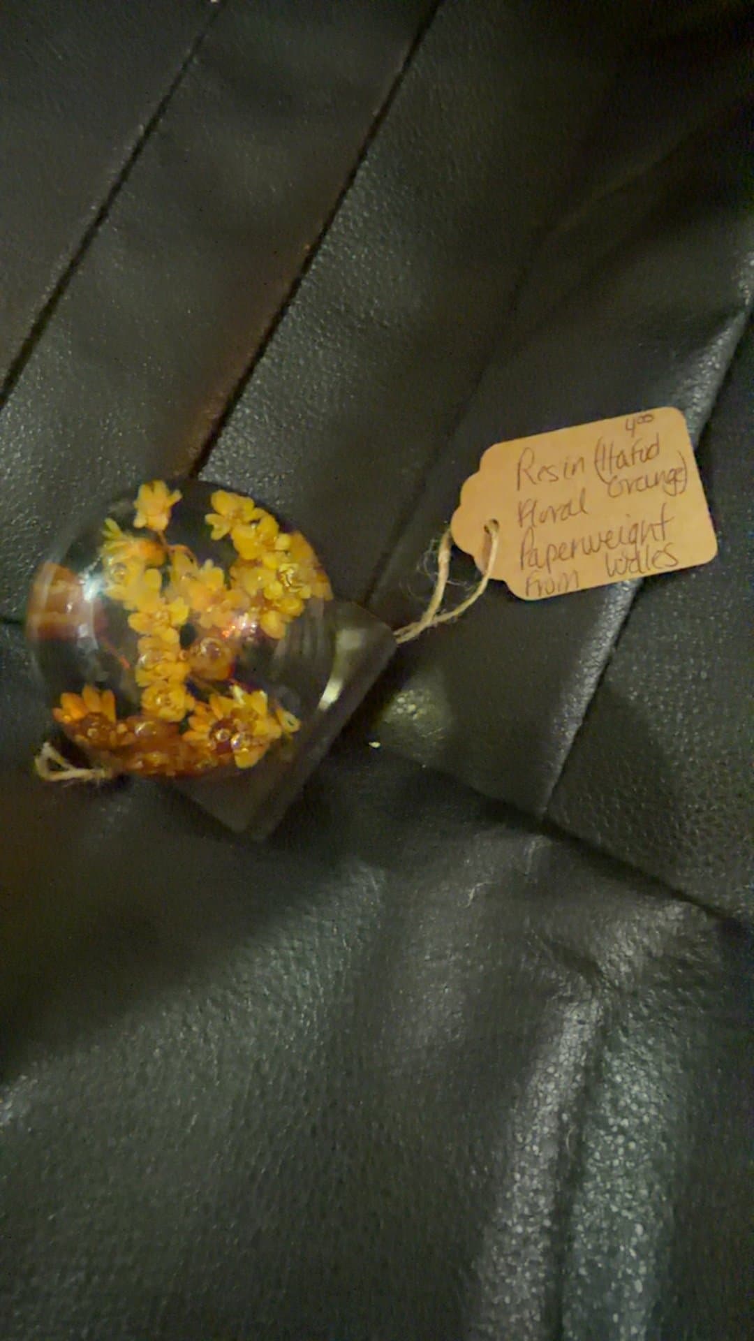 Resin Floral Paperweight - Image 1