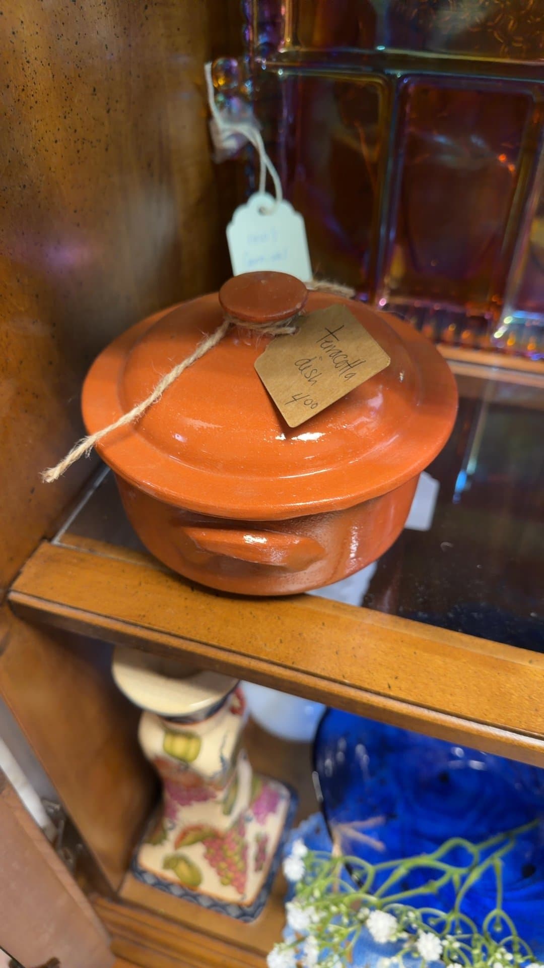 Terracotta Casserole Dish with Lid - Image 1