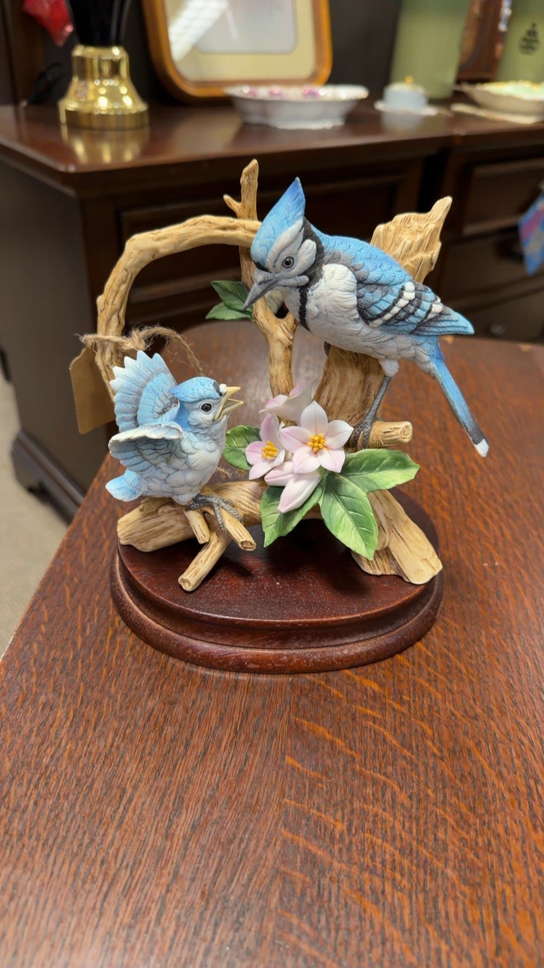Blue Jay Family Figurine by Andrea Sadek - Image 1