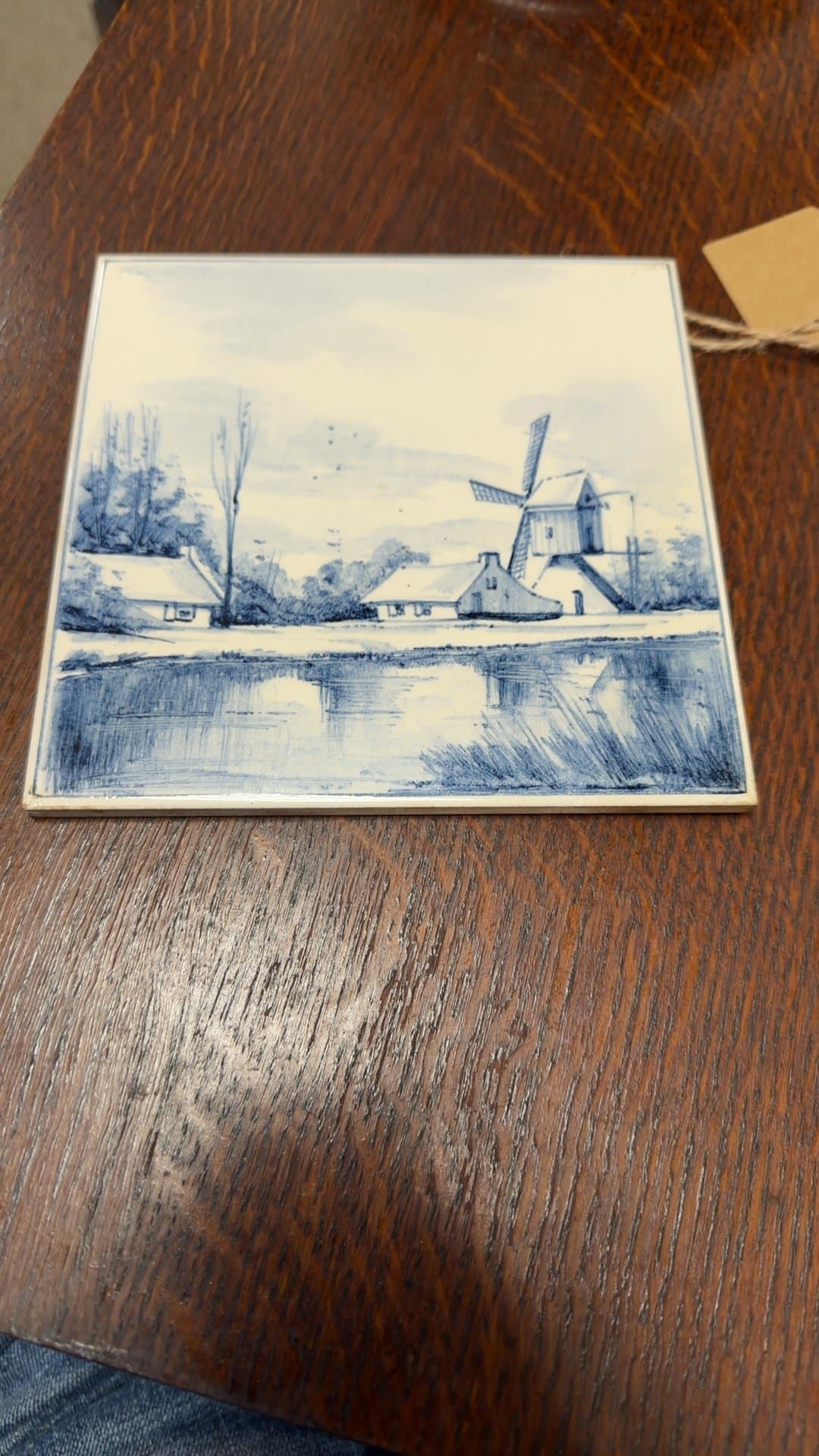 Belgian Windmill Ceramic Trivet - Image 1