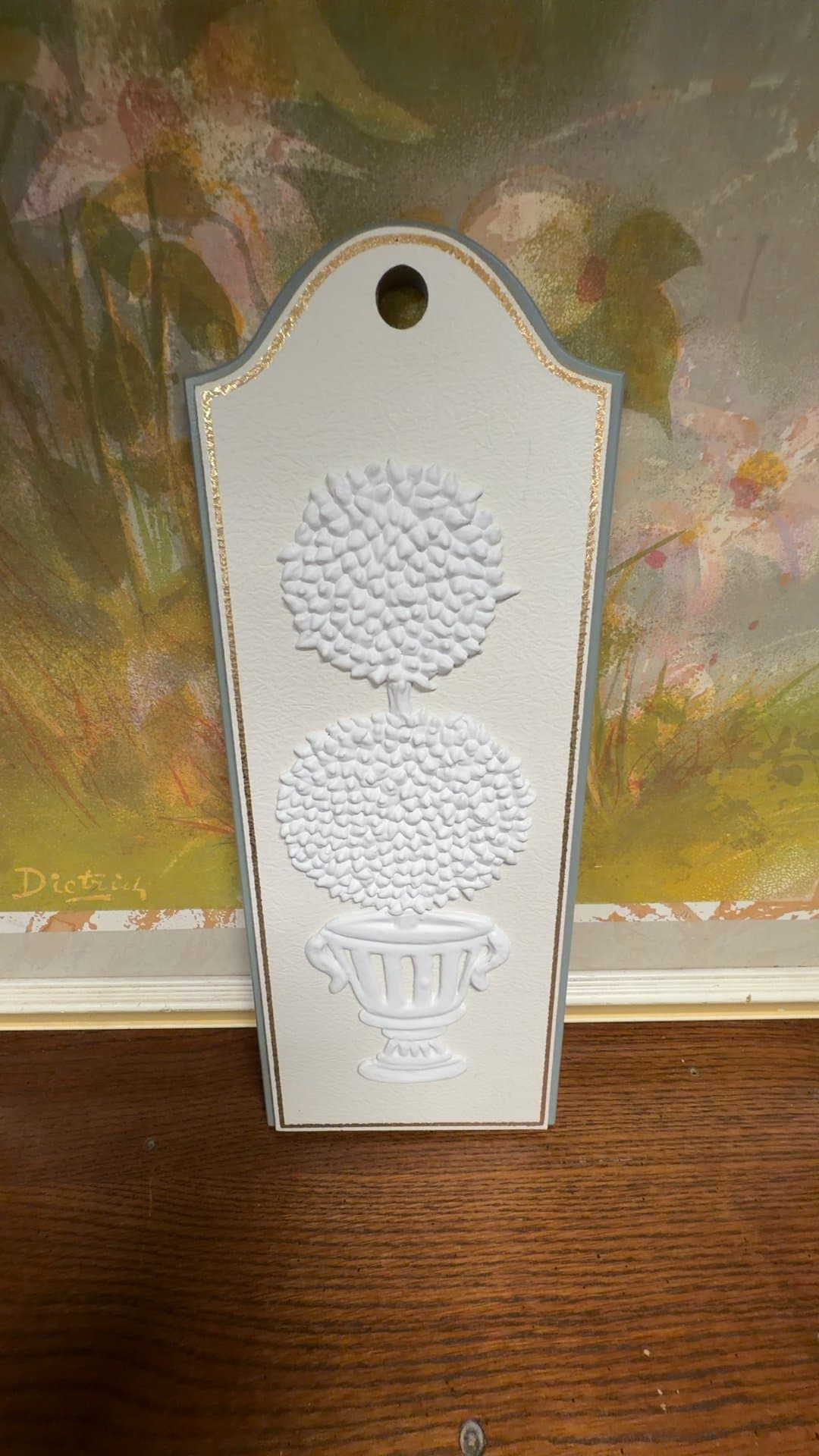 Decorative Wall Plaque with Topiary Motif - Image 1