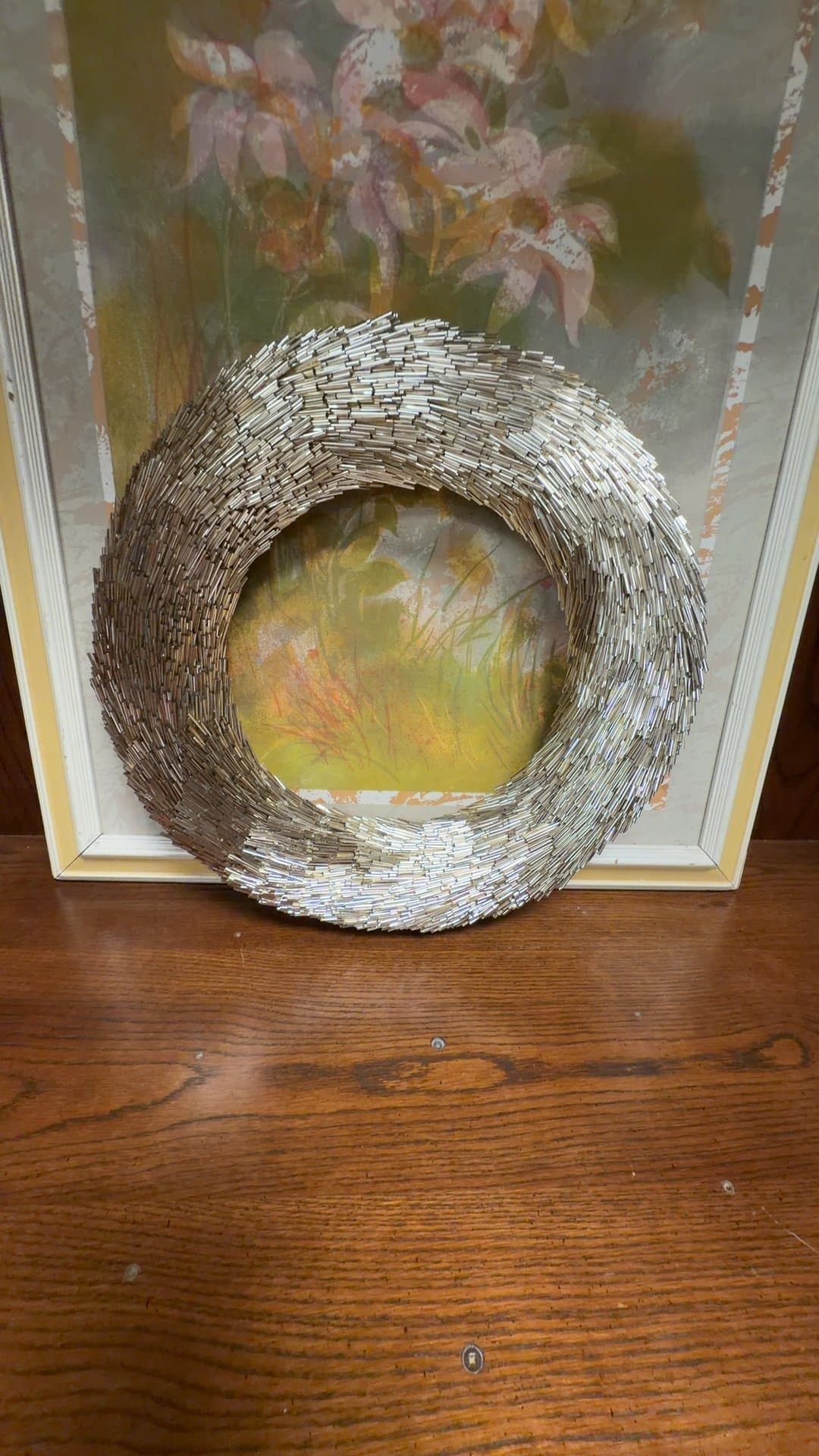 Decorative Metallic Wreath - Image 1