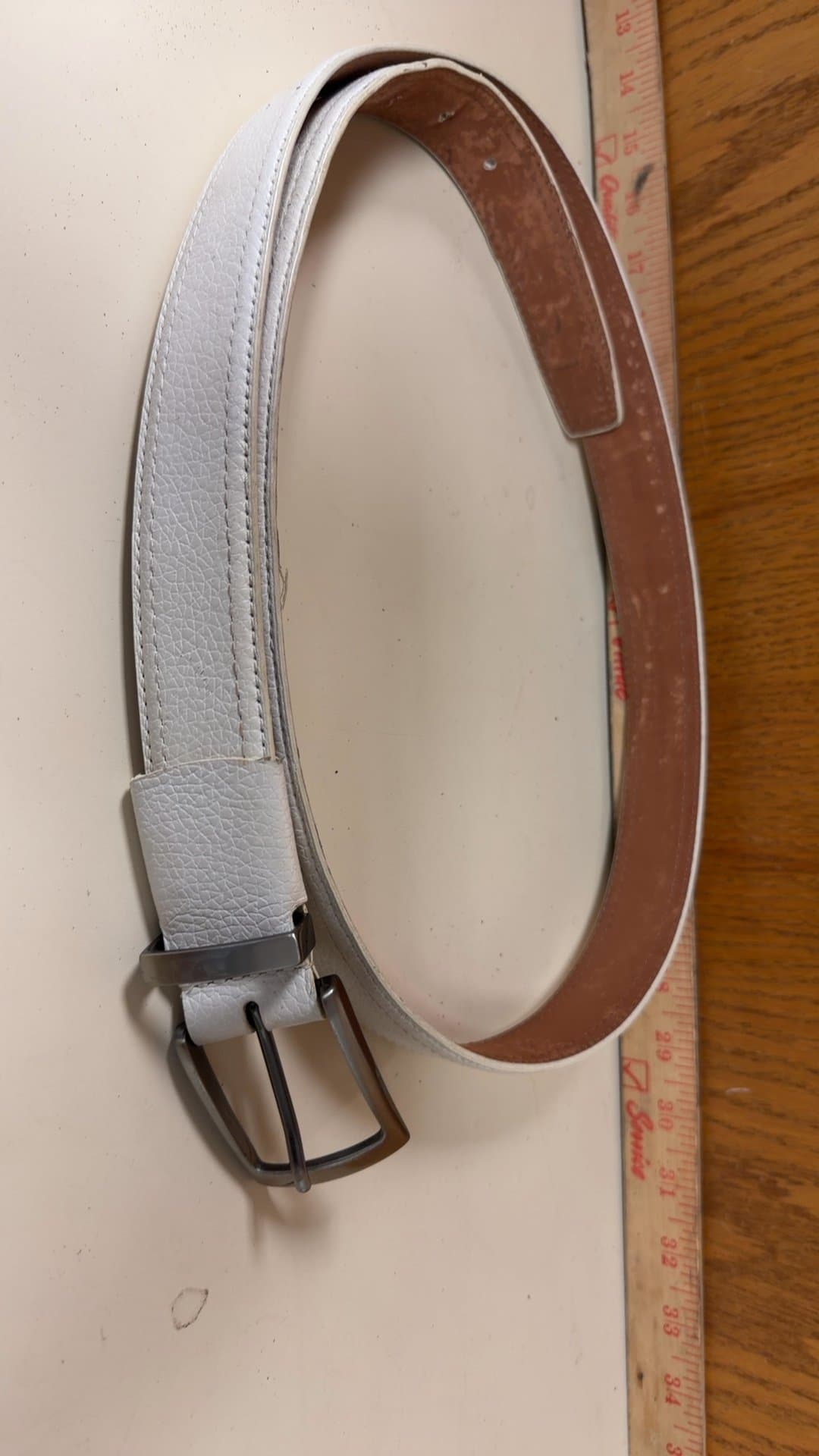 Nike White Leather Belt-51 - Image 1