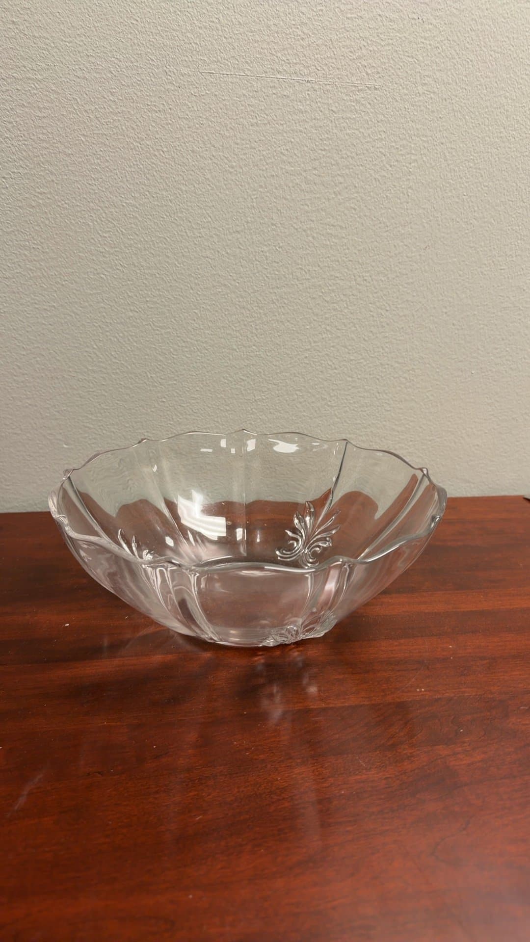Clear Glass Decorative Bowl - Image 1