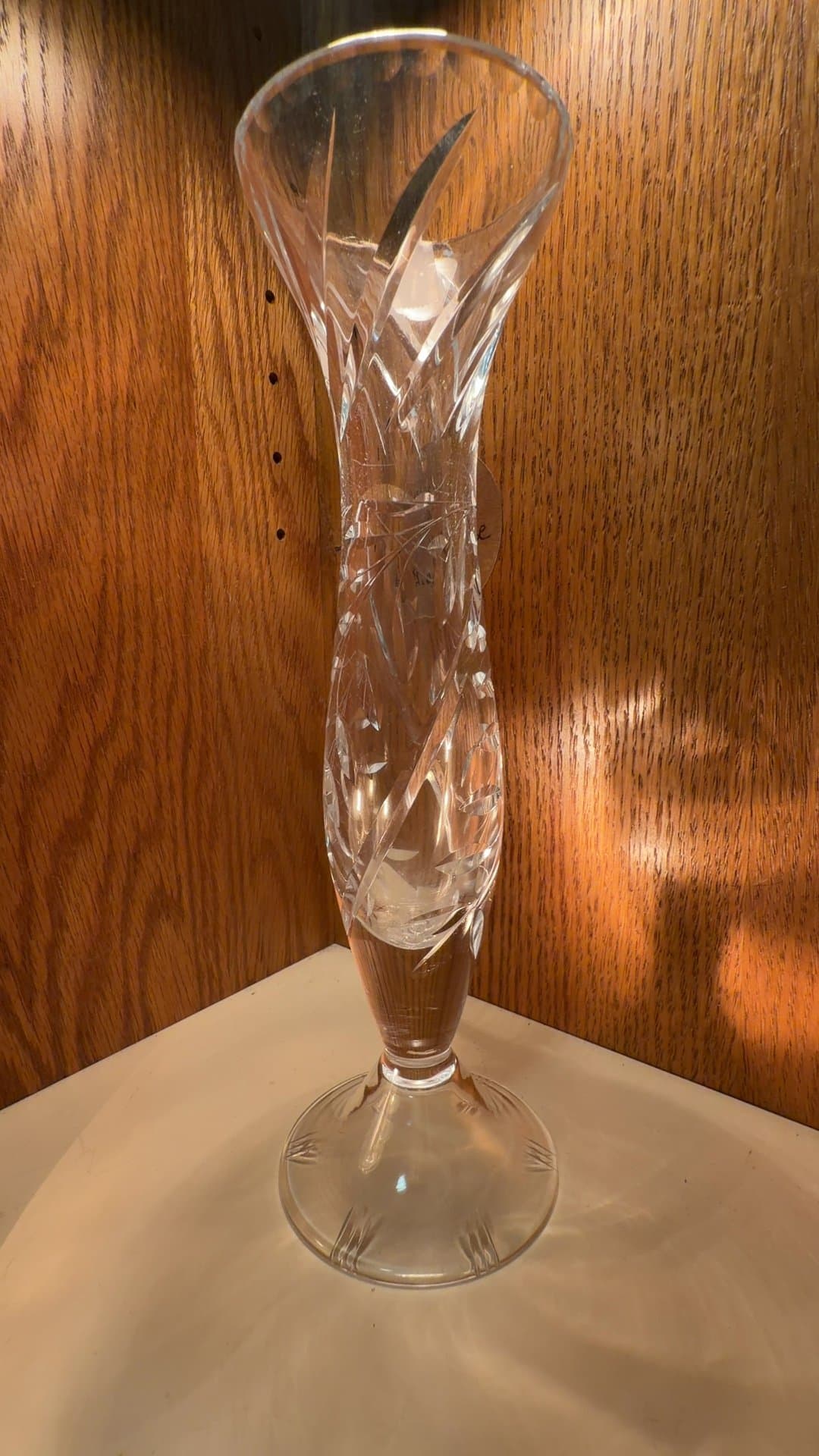 Crystal Cut Glass Vase - Image 1