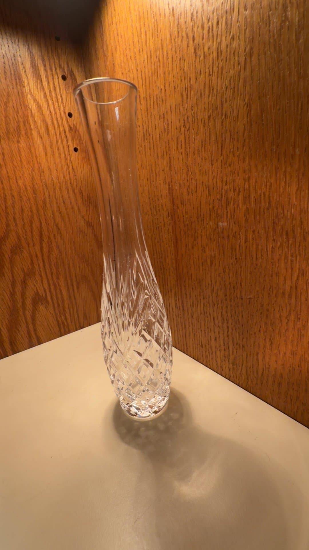 Crystal Cut Glass Vase - Image 1
