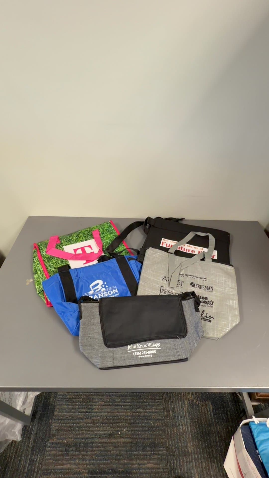 Assorted Promotional Reusable Tote and Cooler Bags Lot of 5 - Image 1
