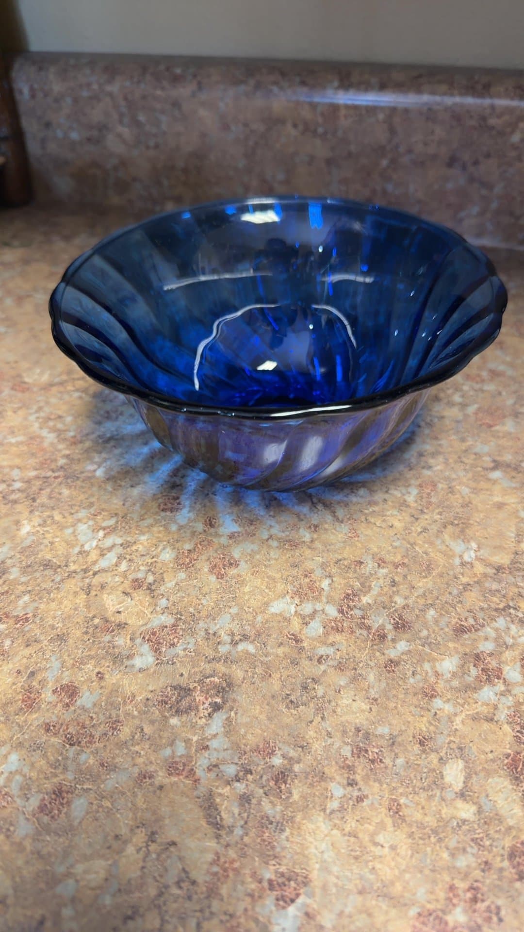 Cobalt Blue Glass Bowl - Image 1