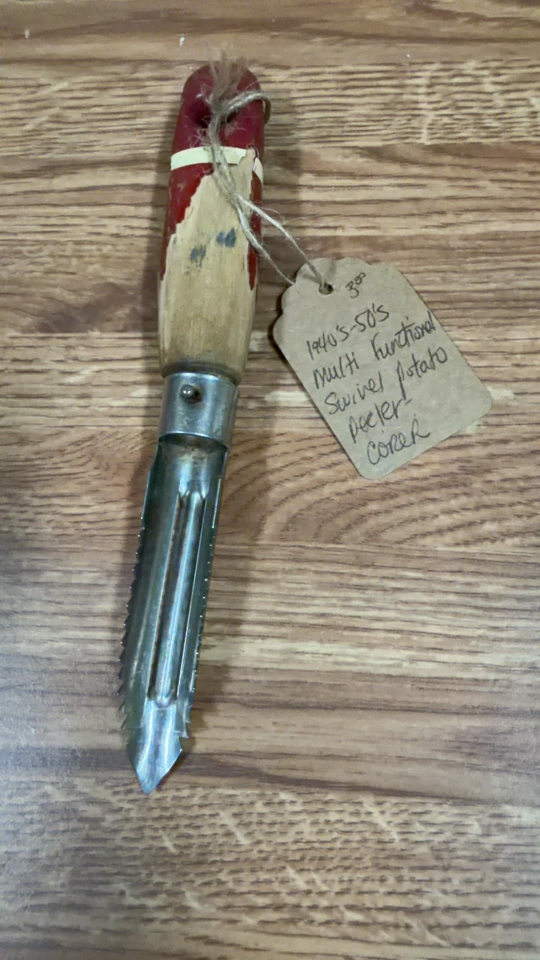 1940s-50s Multi-Functional Swivel Potato Peeler Corer - Image 1