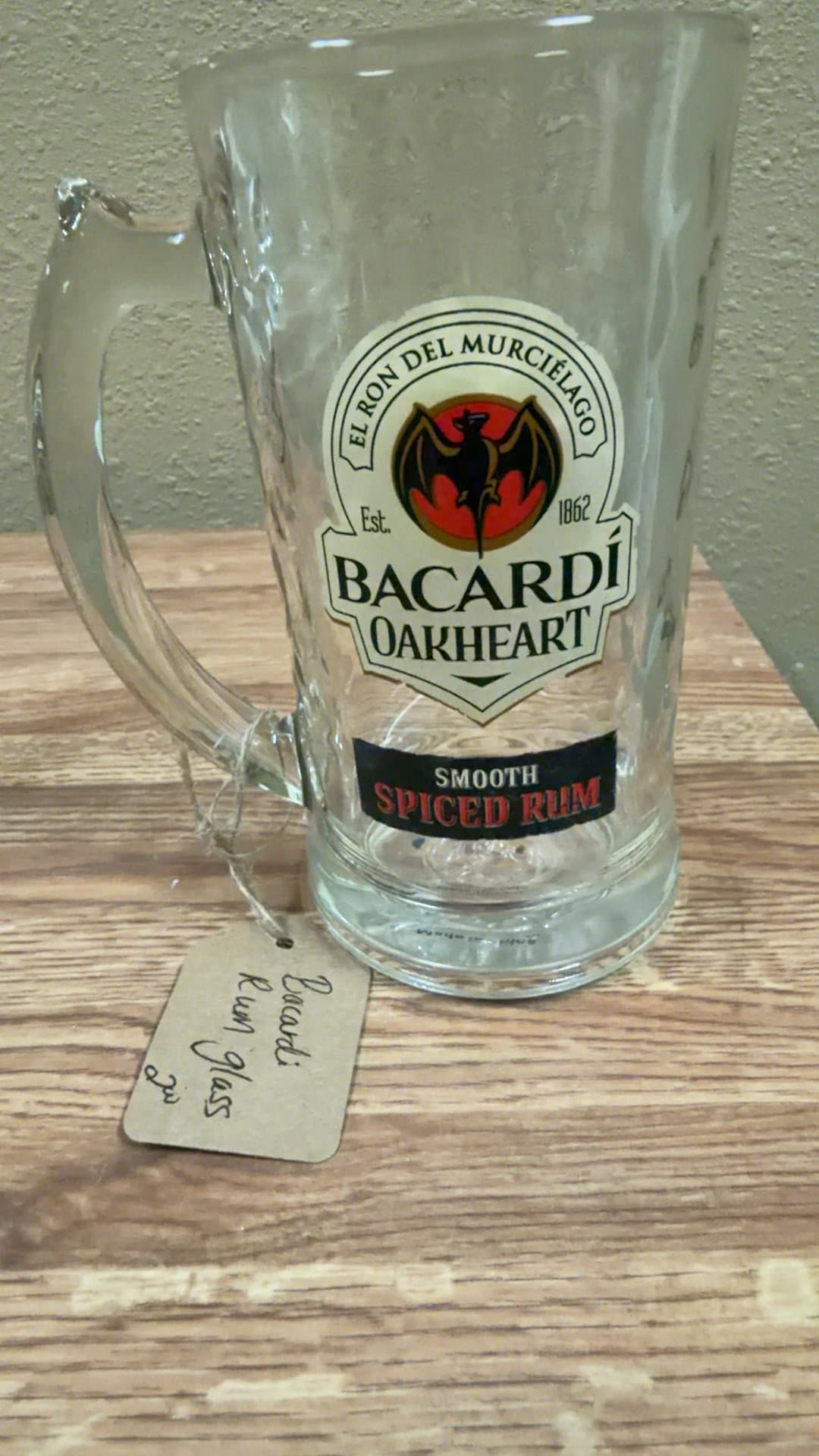 Bacardi Oakheart Spiced Rum Glass Mug - Image 1