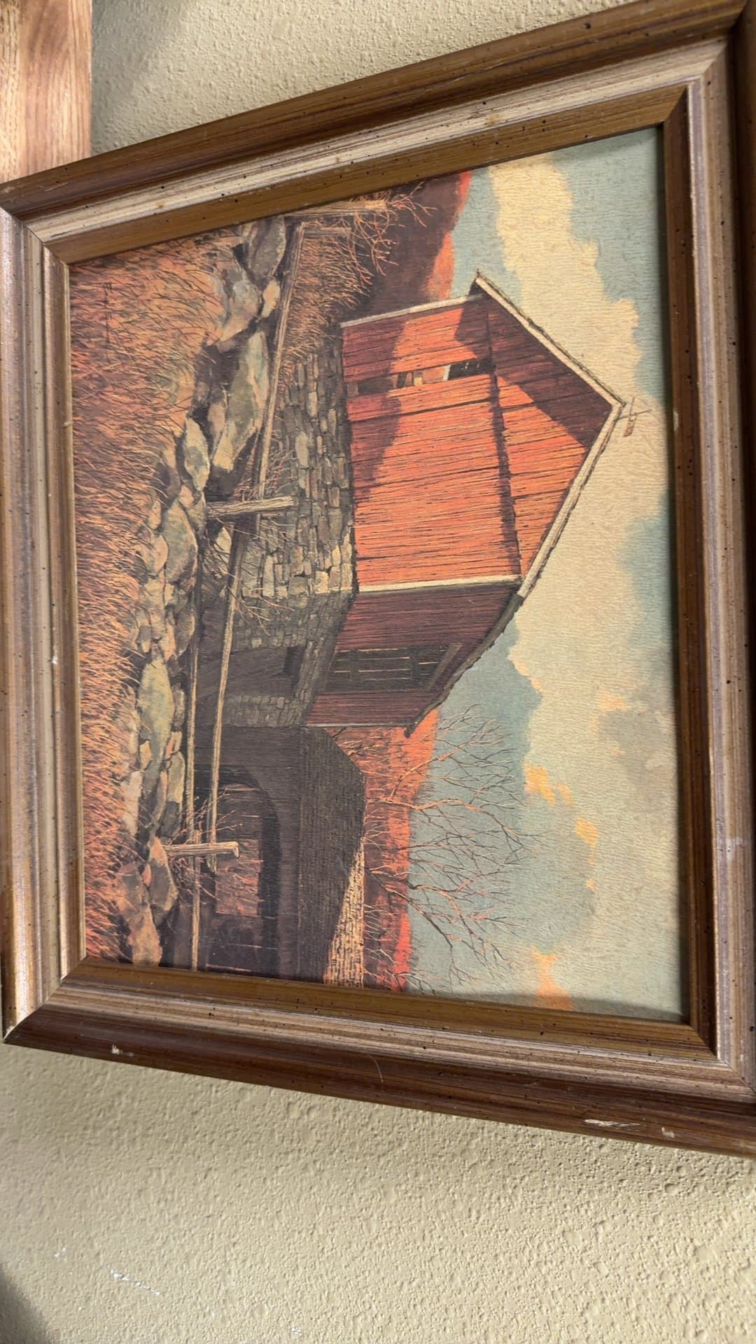 Framed Rustic Barn Artwork - Image 1