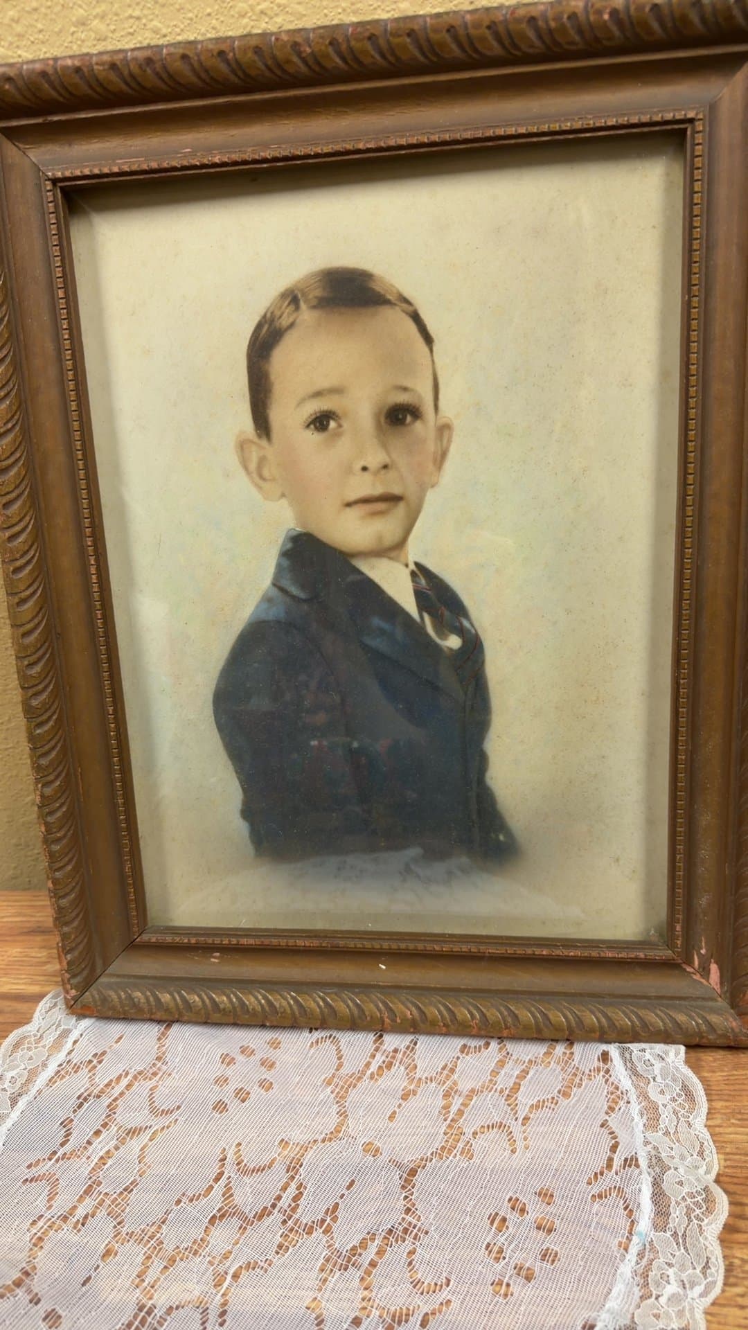 1920s-30s Portrait in Wooden Frame - Image 1