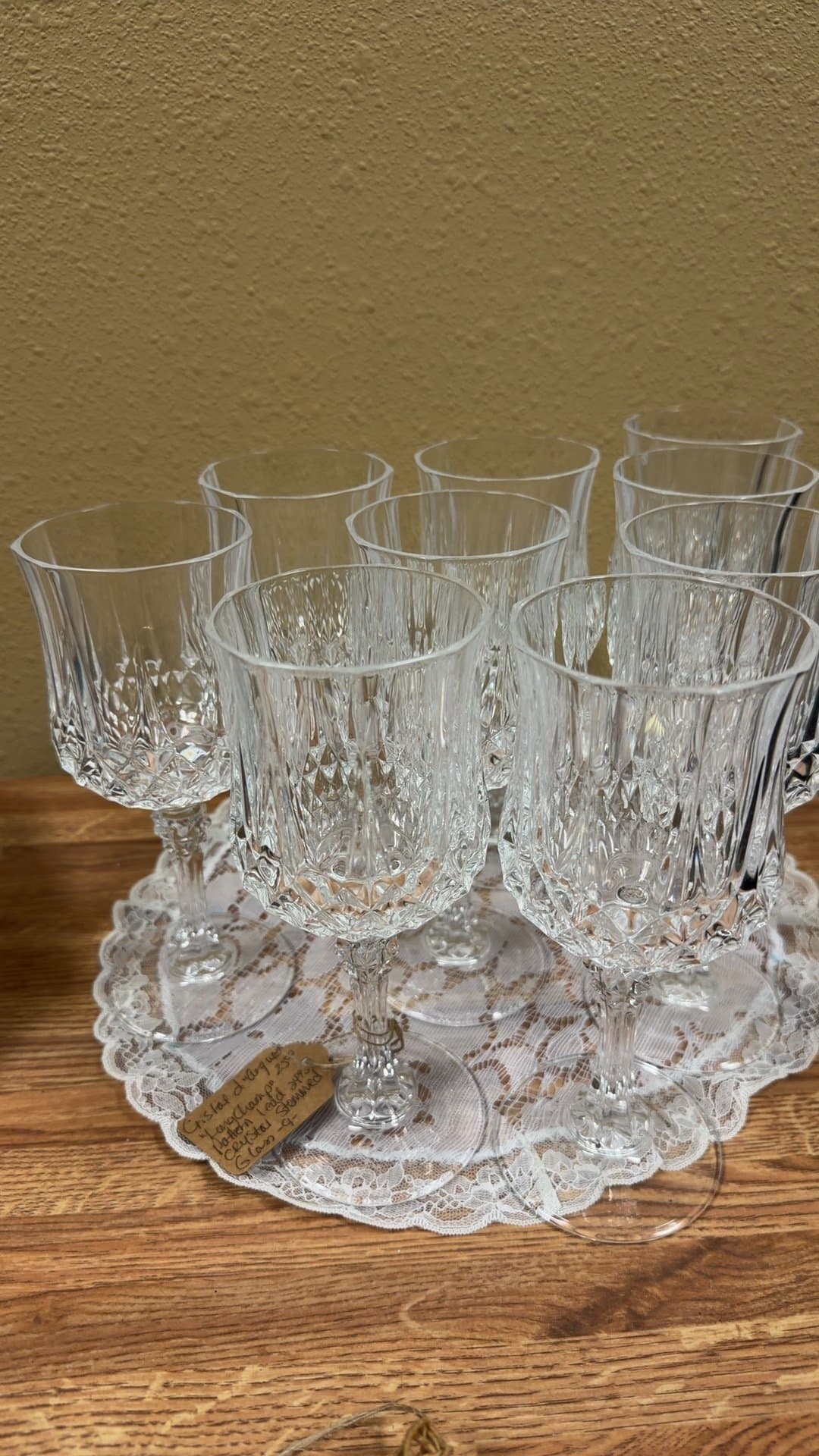 Cristal d'Arques Longchamp Lead Crystal Stemmed Glasses - Image 1