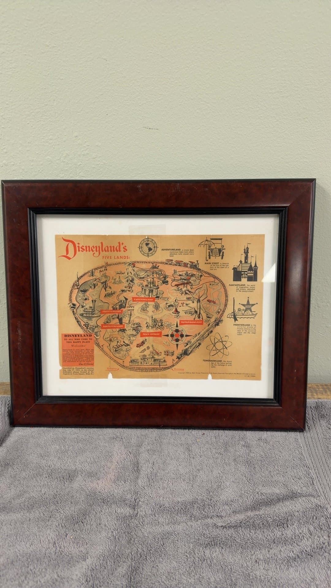 Framed Disneyland Map Print - Image 1