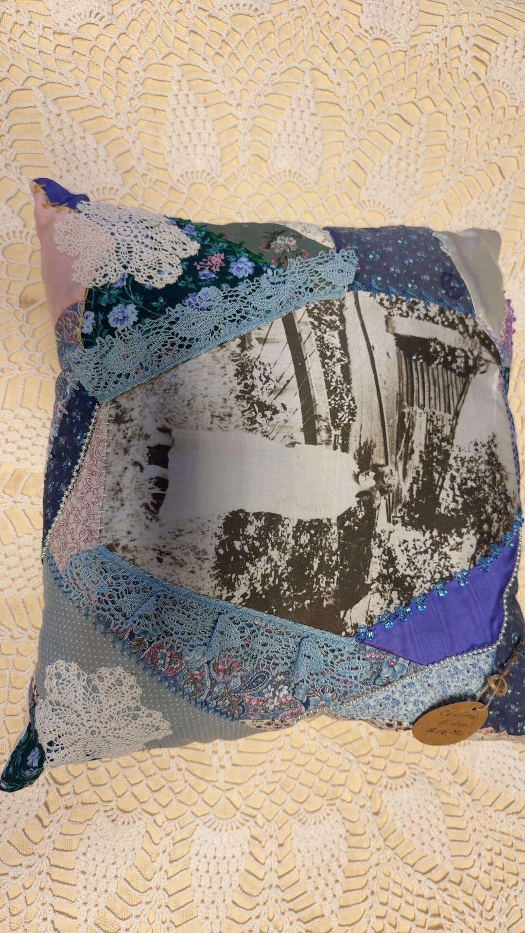 Patchwork Decorative Throw Pillow - Image 1