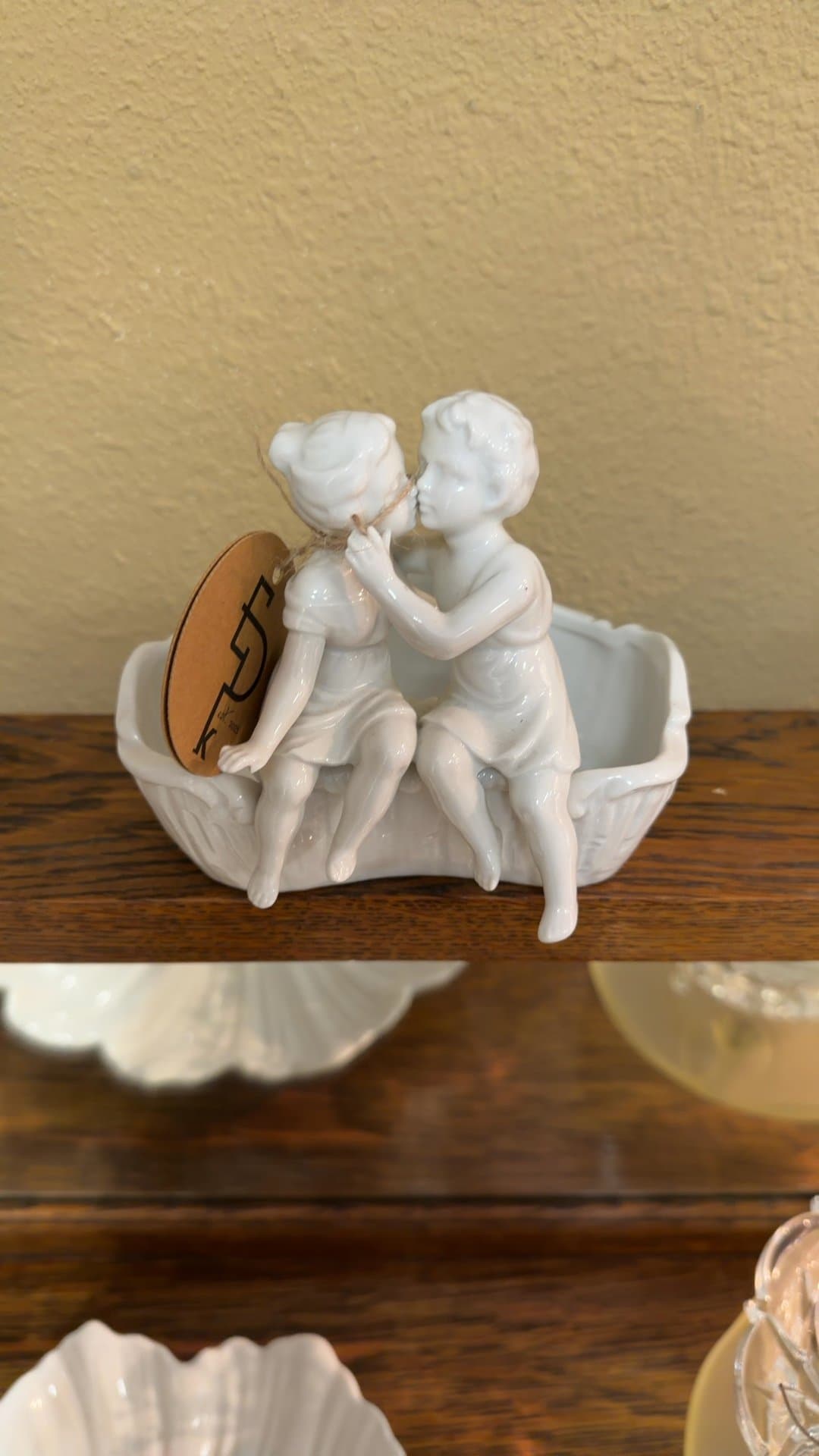 Vintage Kissing Boy & Girl Dish - Image 1