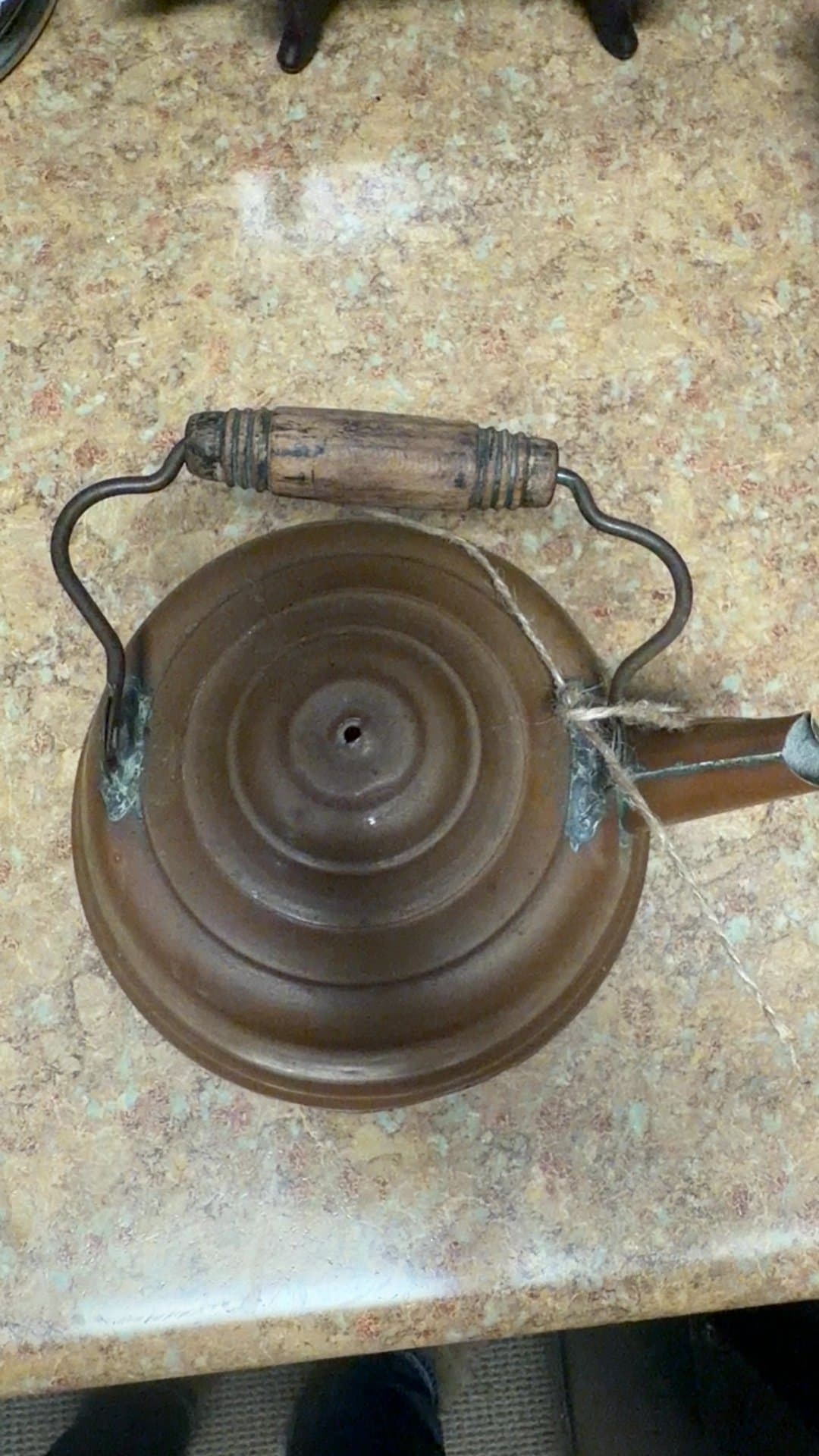 Vintage Revere Copper Tea Kettle with Wooden Handle - Image 1