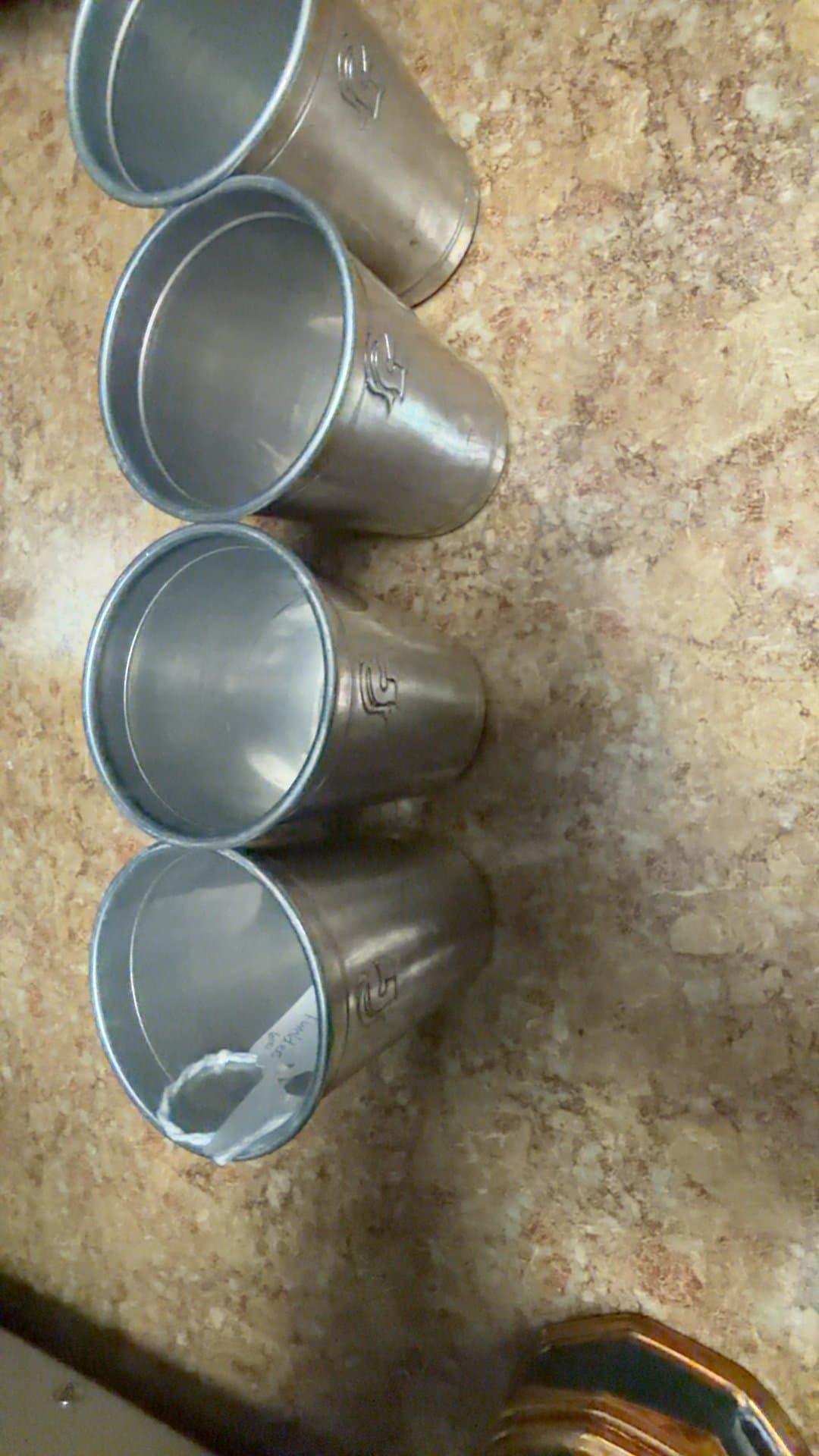 Vintage Aluminum Tumblers Set of 4 - Image 1