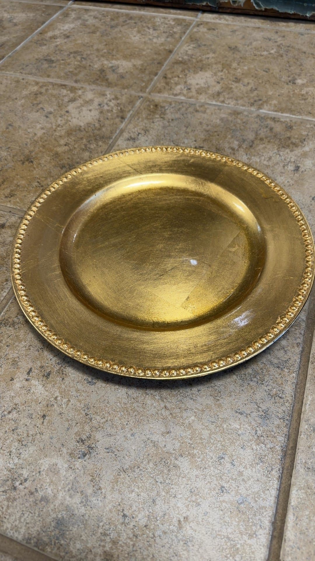Gold Decorative Charger Plate - Image 1