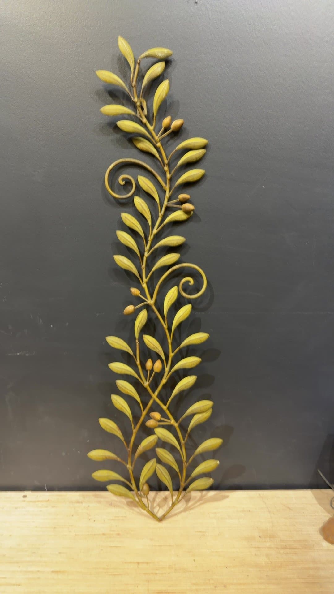 Metal Olive Branch Wall Decor - Image 1