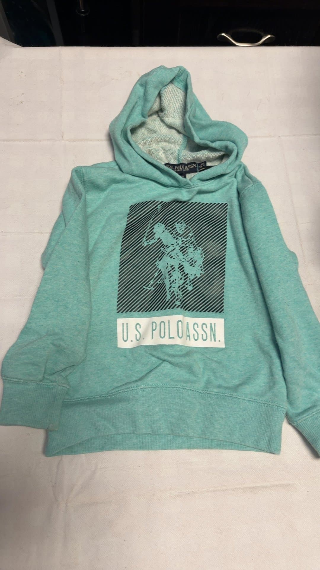 U.S. Polo Assn. Mint Green Hoodie Size XS (4-5) - Image 1