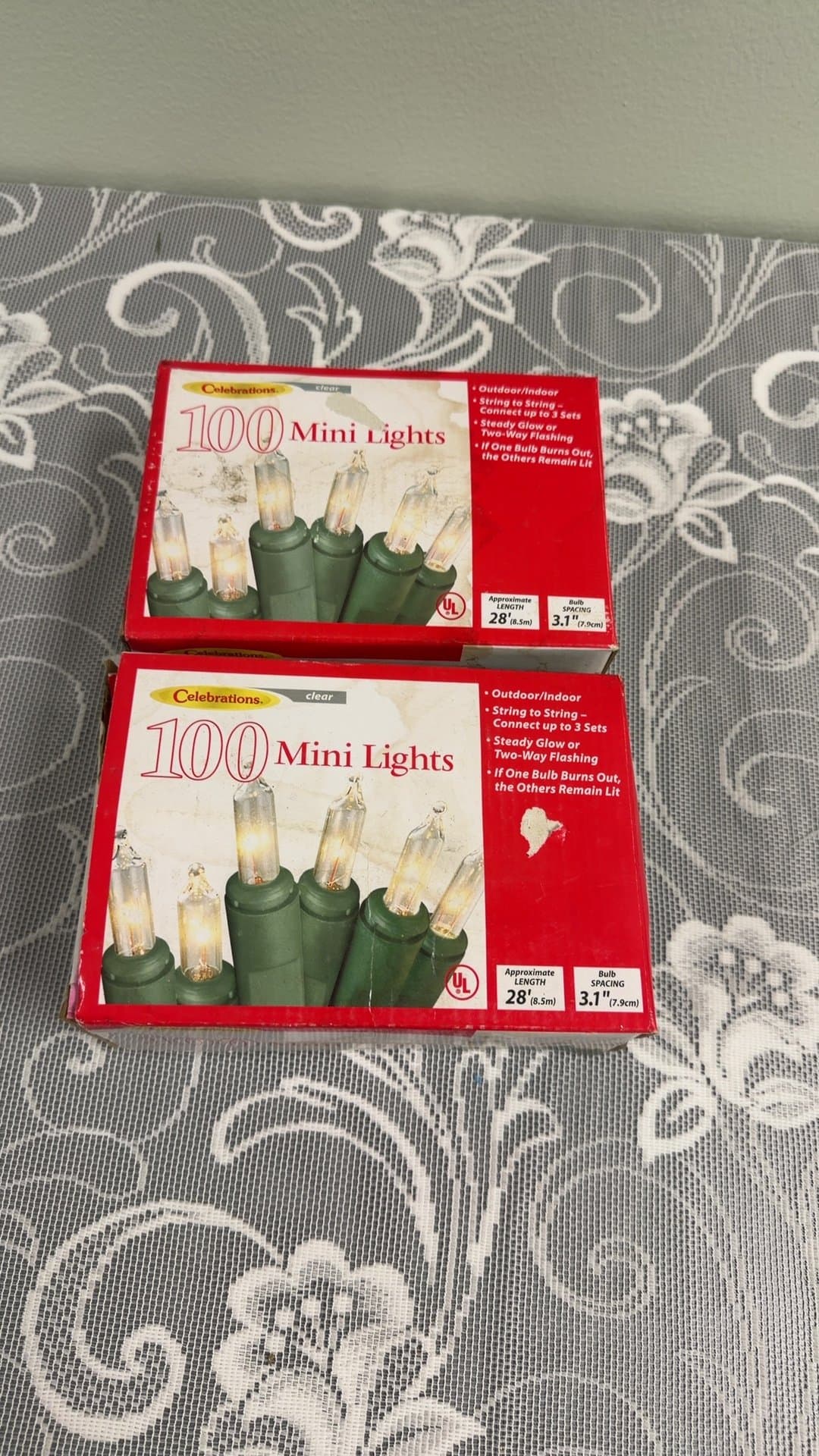 Celebrations 100 Clear Mini String Lights (2 Boxes) - Image 1