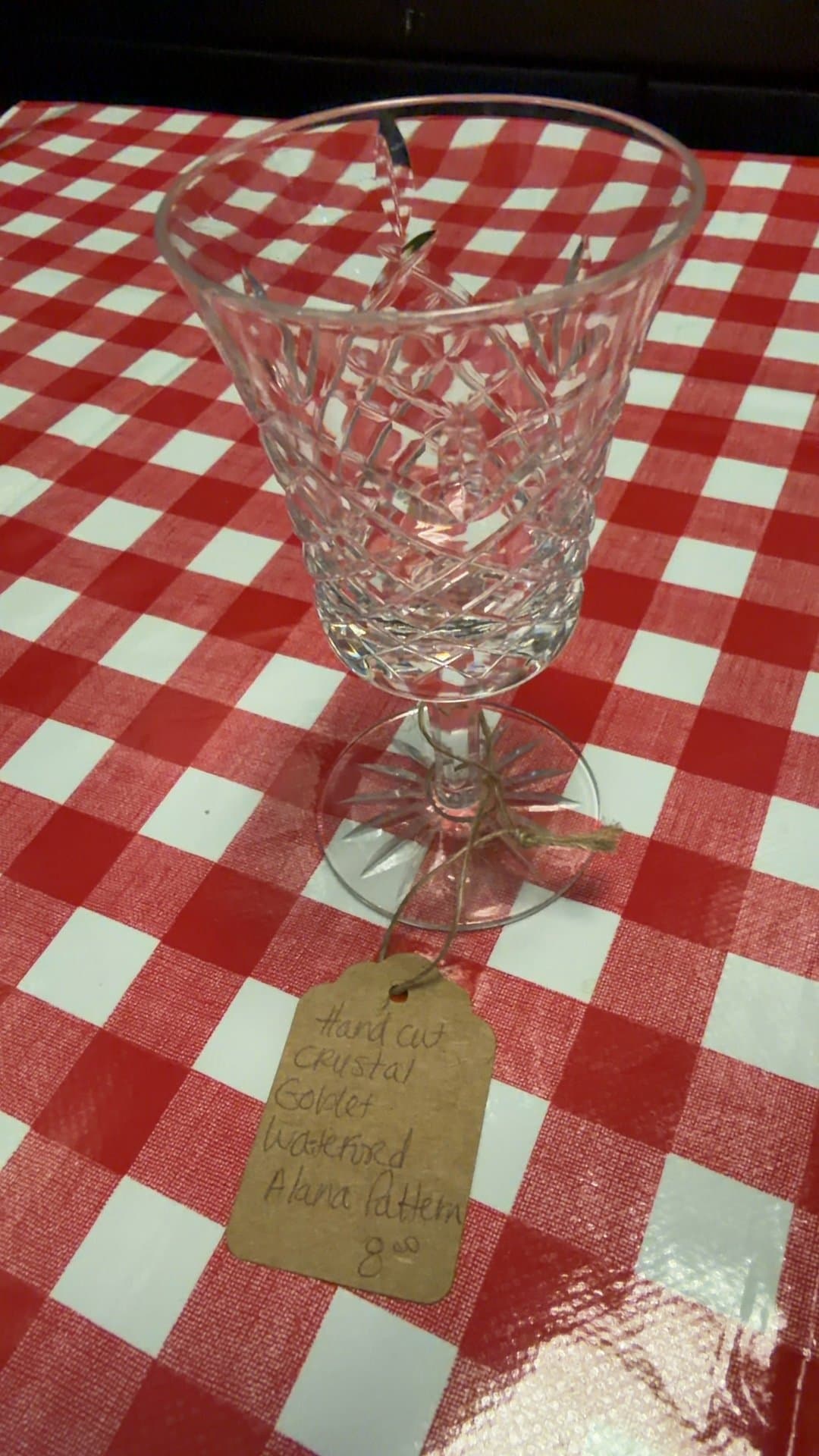 Waterford Alana Pattern Hand Cut Crystal Goblet - Image 1