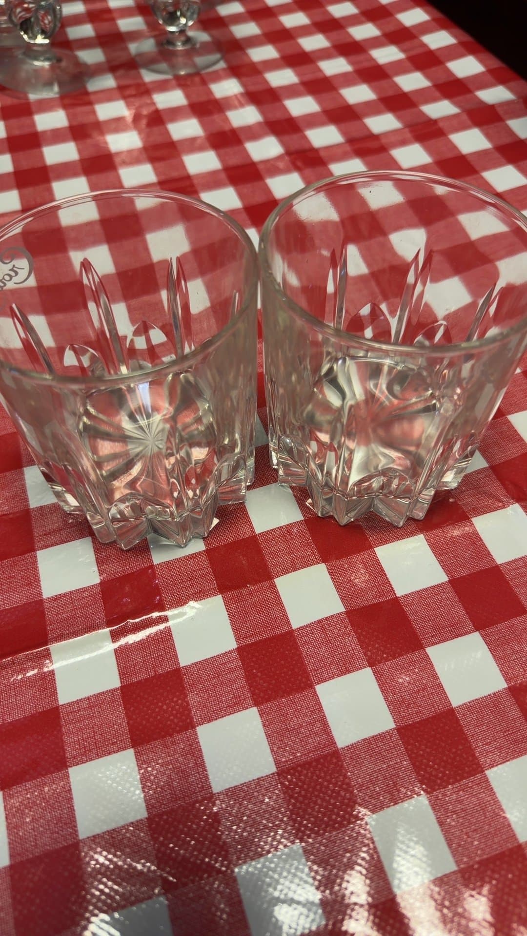 Crystal Cut Glass Tumblers - Image 1